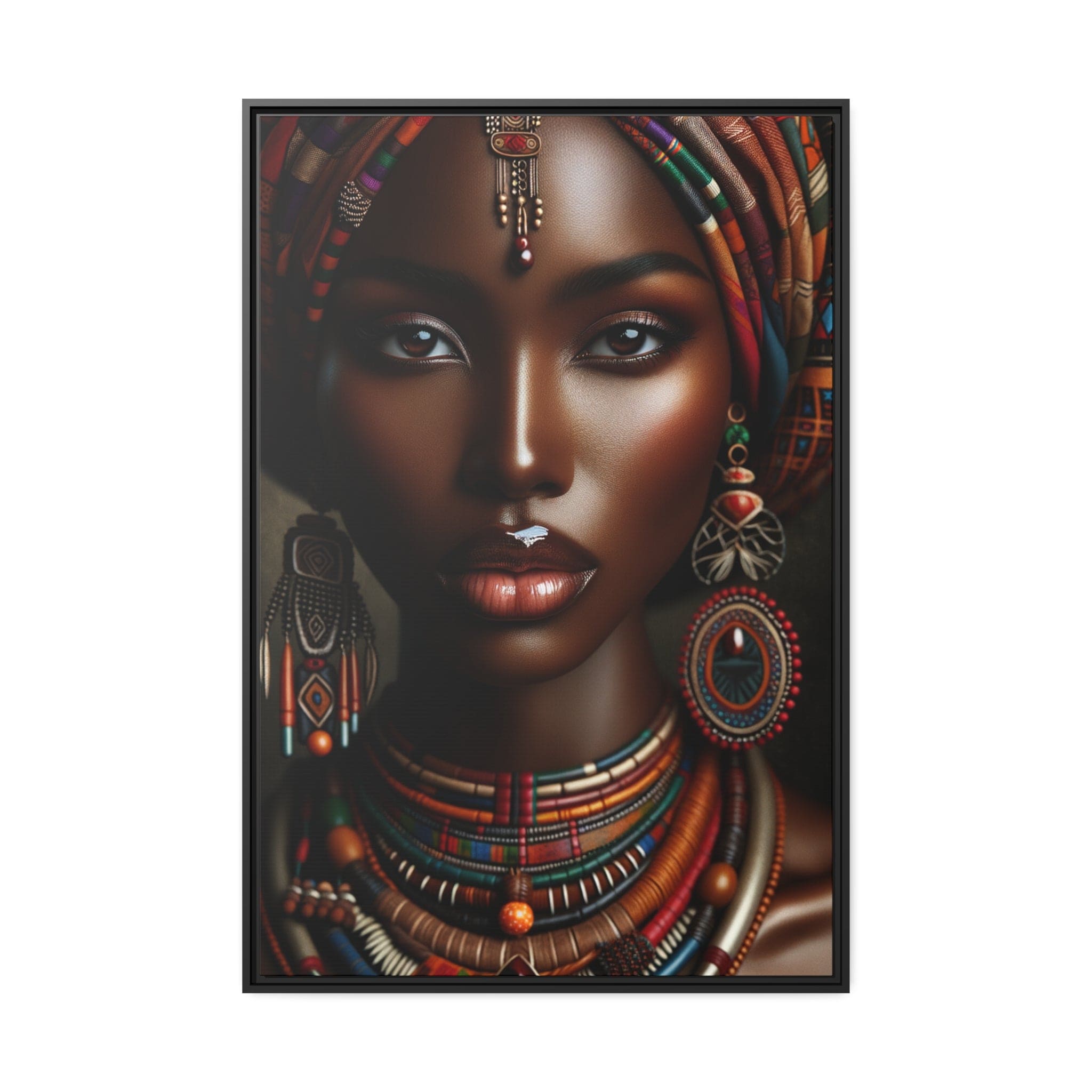 Printify Canvas 81.30 Cm″ x 121.90 Cm″ (Vertical) Tableau "Élégance et puissance : la femme africaine dans toute sa splendeur"