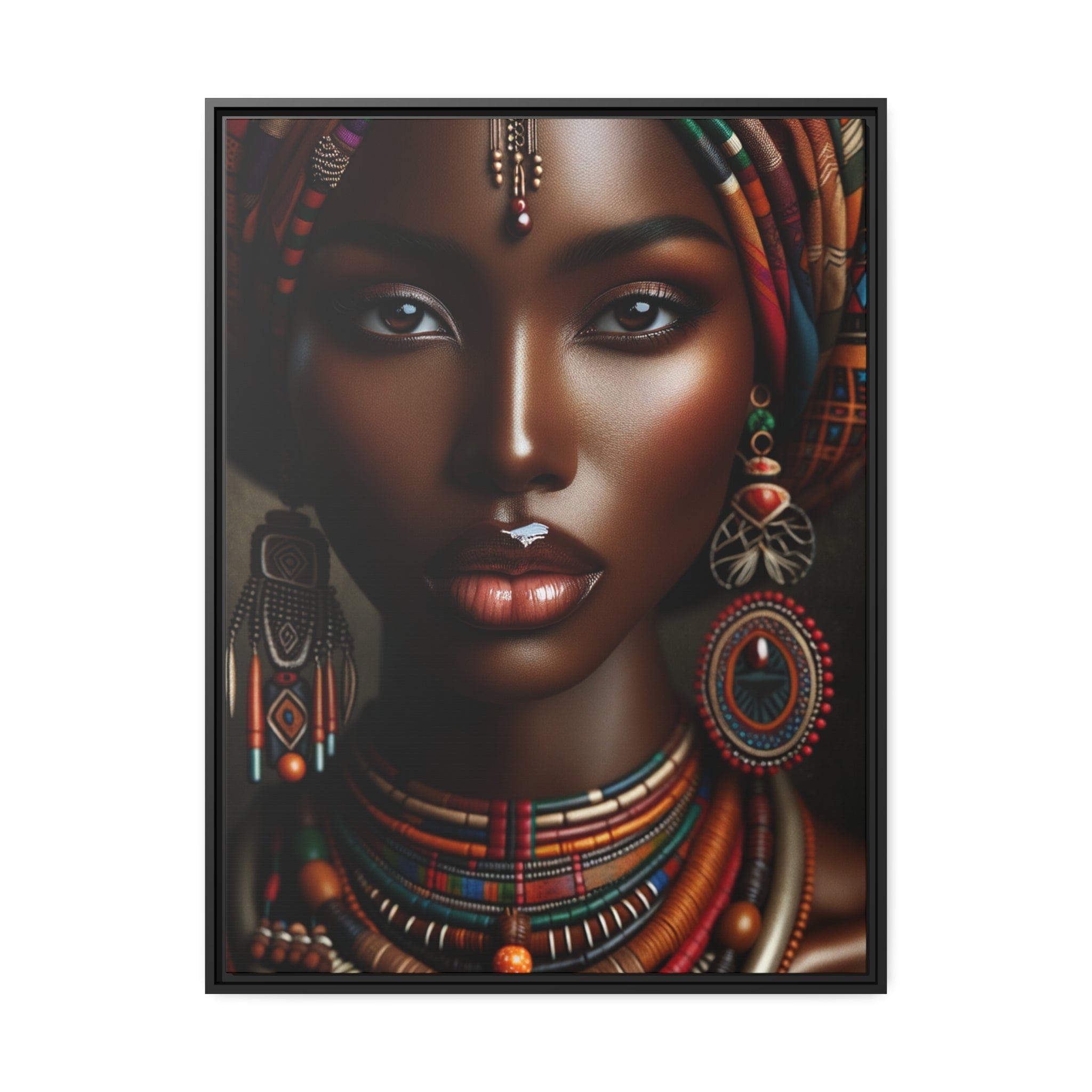 Printify Canvas 76.20 Cm" x 101.60 Cm" (Vertical) Tableau "Élégance et puissance : la femme africaine dans toute sa splendeur"