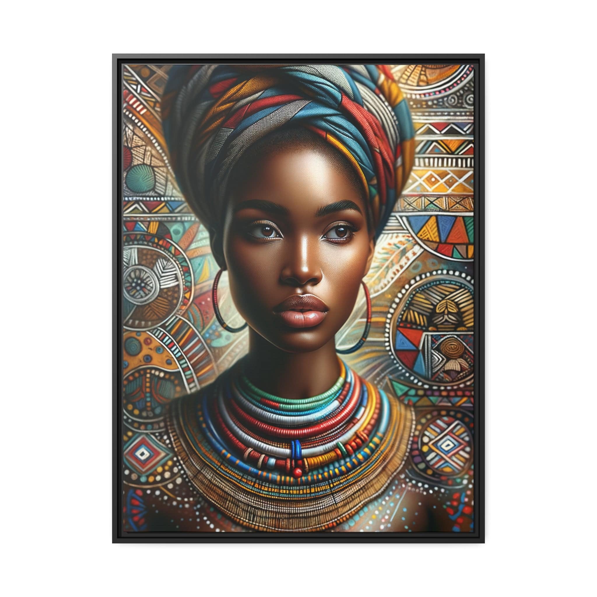 Printify Canvas 76.20 Cm" x 101.60 Cm" (Vertical) Tableau "L'éclat de la féminité africaine"