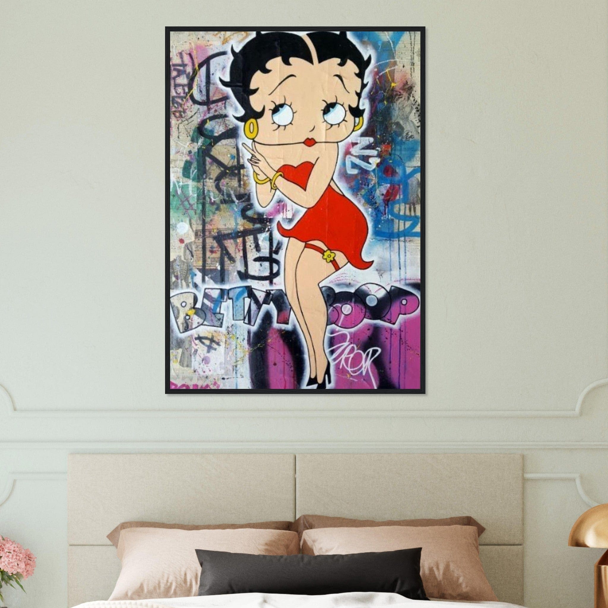 Canvanation Print Material Tableau Betty Boop Graffiti