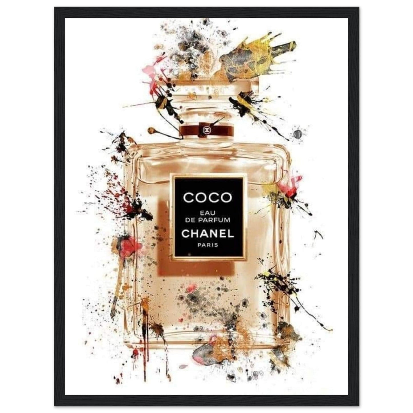 Canvanation Print Material 30x40 cm / 12x16″ Tableau Chanel Numéro 5 Paris Or