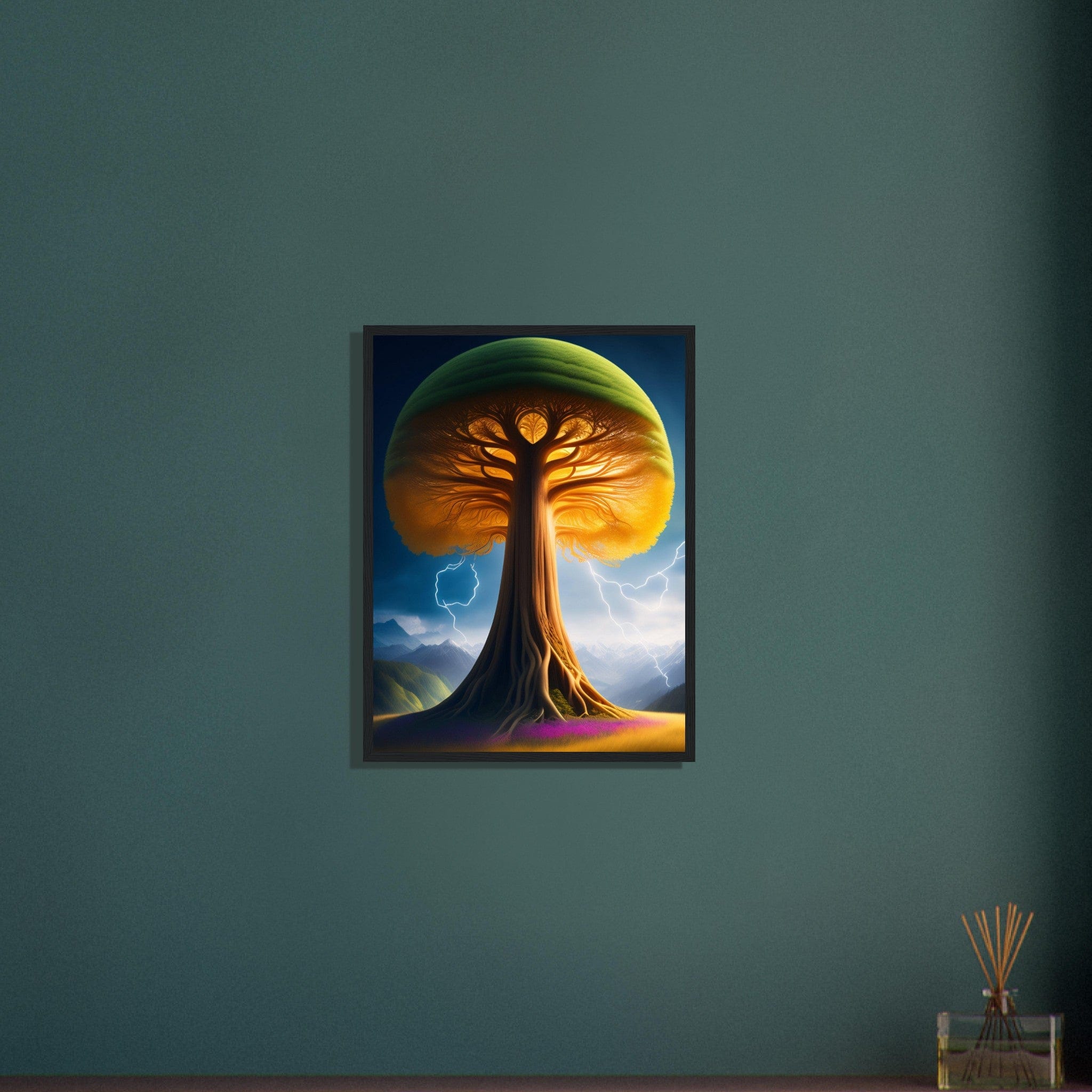 Canvanation Print Material Tableau Arbre De Vie Orange