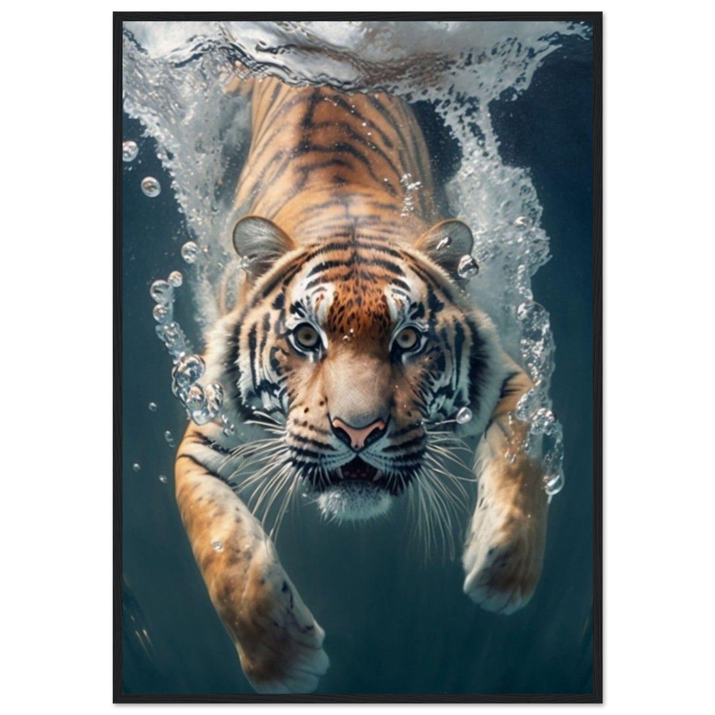 Tableau Tigre Dans L'Eau - Canvanation