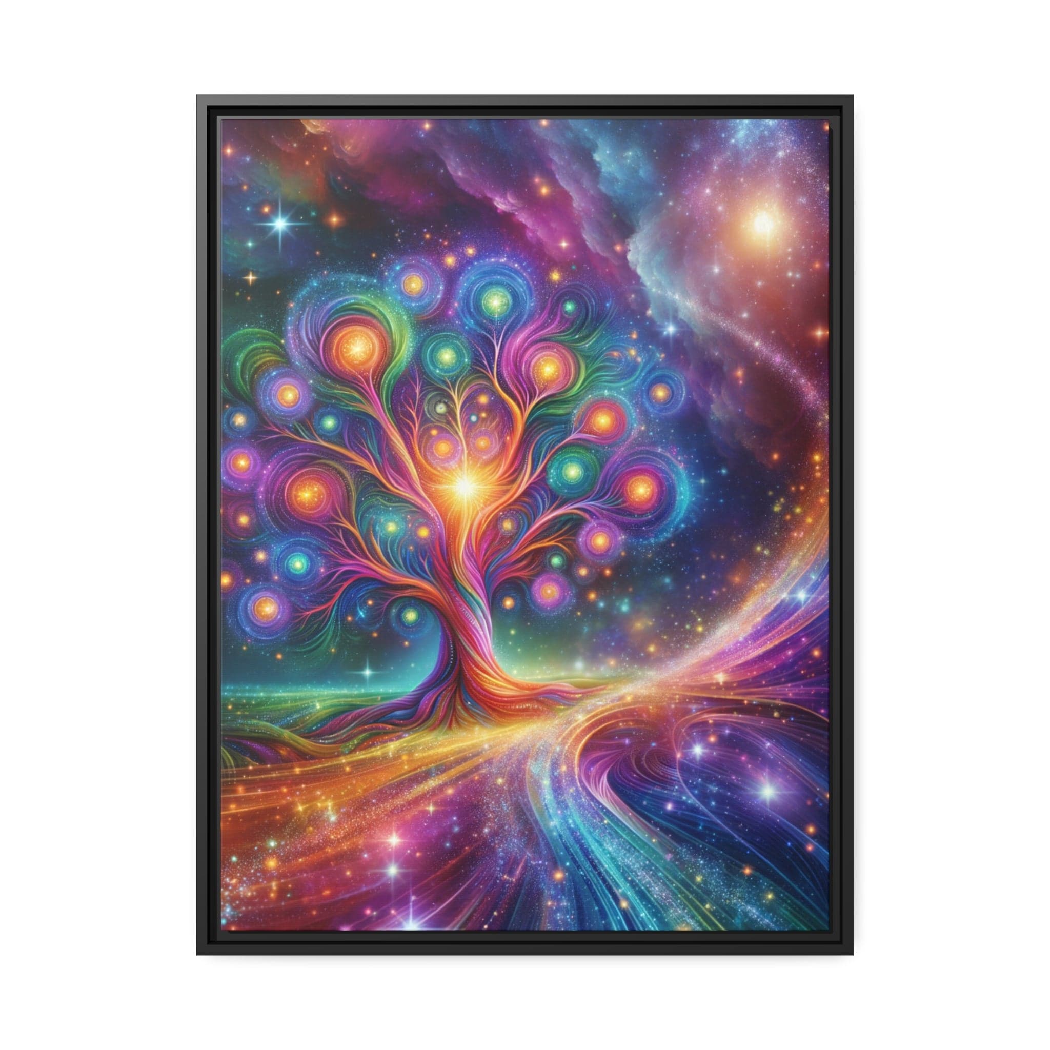 Printify Canvas 24" x 32" (Vertical) Tableau Arbre De Vie Univers Riche