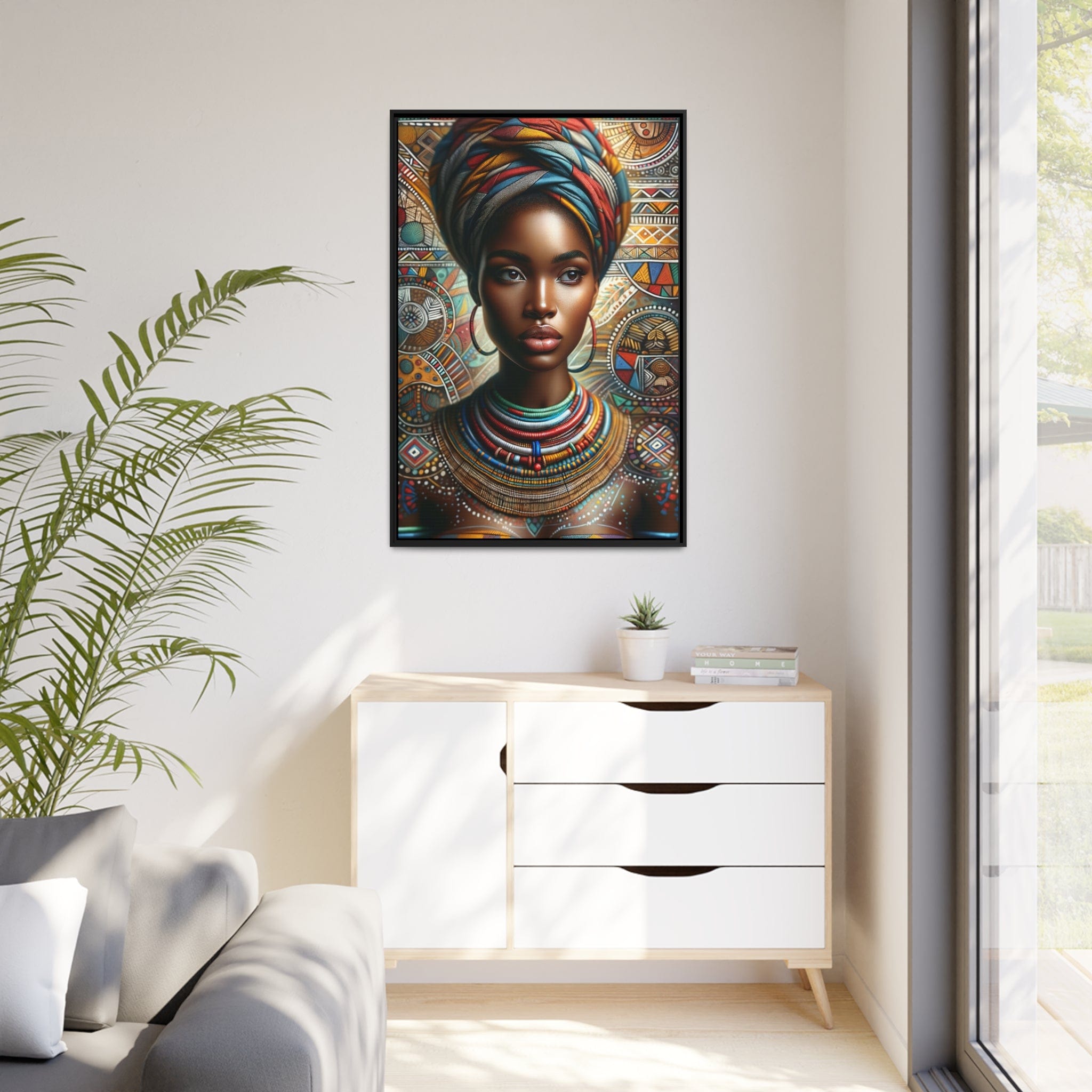 Printify Canvas Tableau "L'éclat de la féminité africaine"