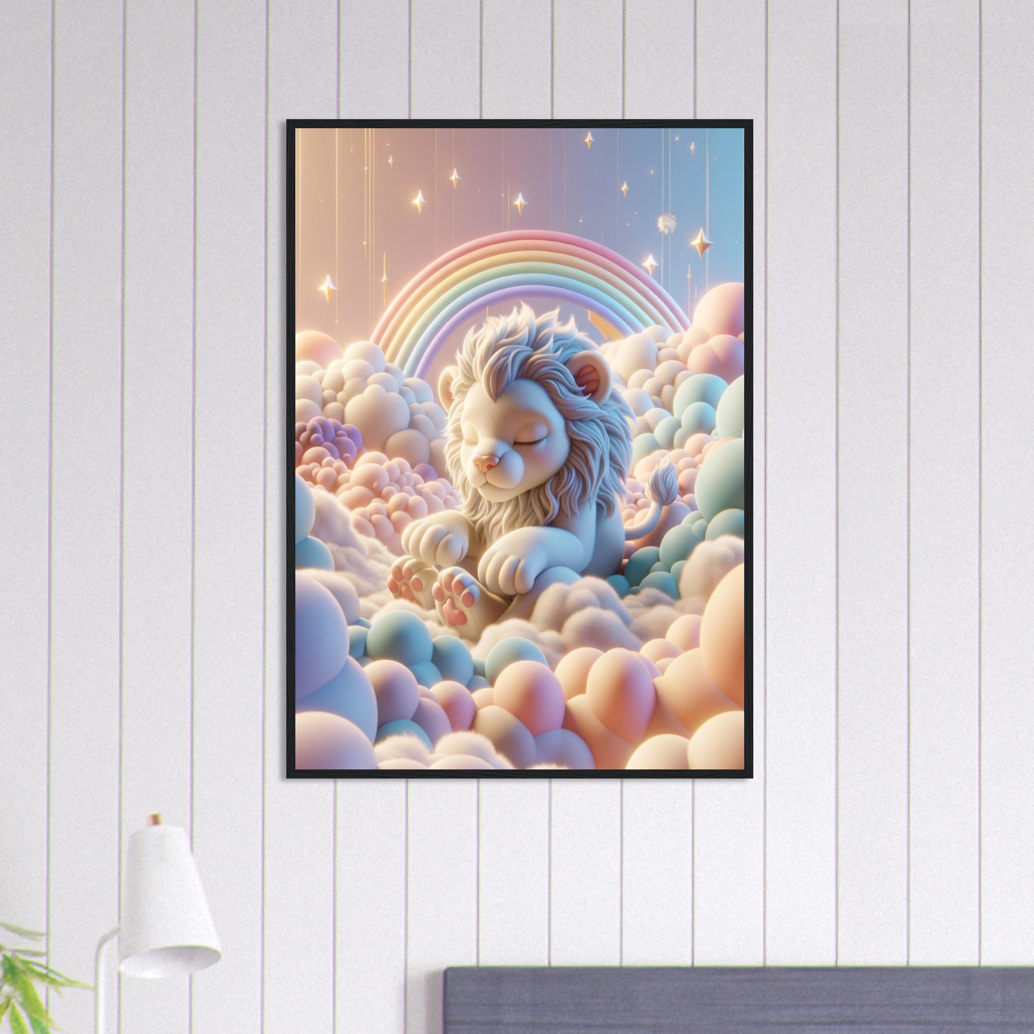 Canvanation Print Material 70x100 cm / 28x40″ Tableau Lionceau Cœur D'ange