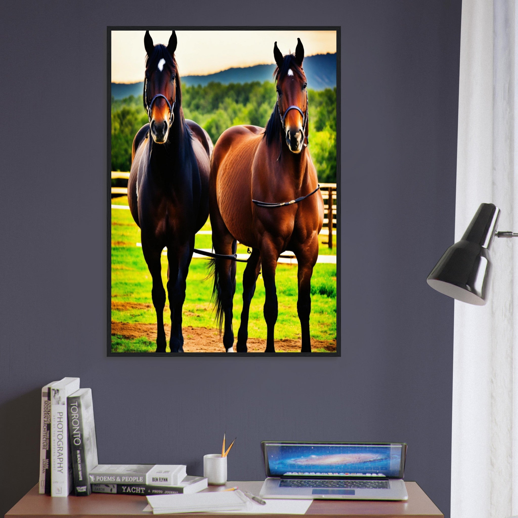 Canvanation Print Material Tableau Cheval Gracieux et Puissant