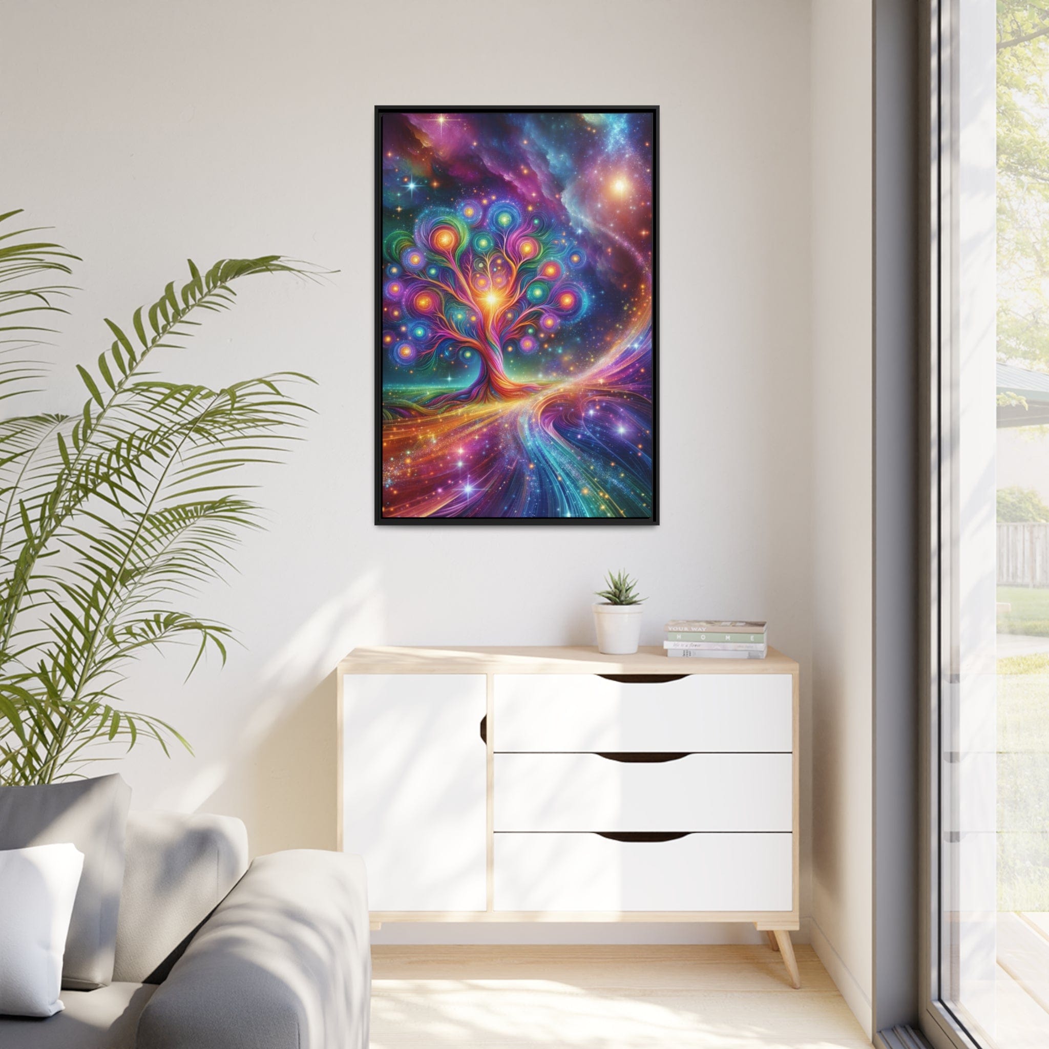 Printify Canvas Tableau Arbre De Vie Univers Riche