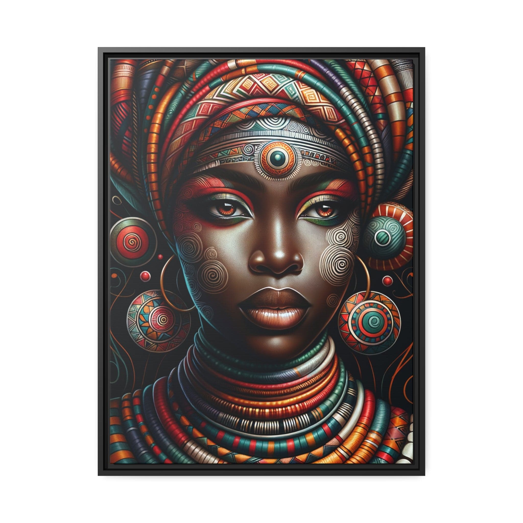 Printify Canvas 61.00 Cm" x 81.30 Cm" (Vertical) Tableau "Femmes africaines : Une symphonie de couleurs et de cultures"