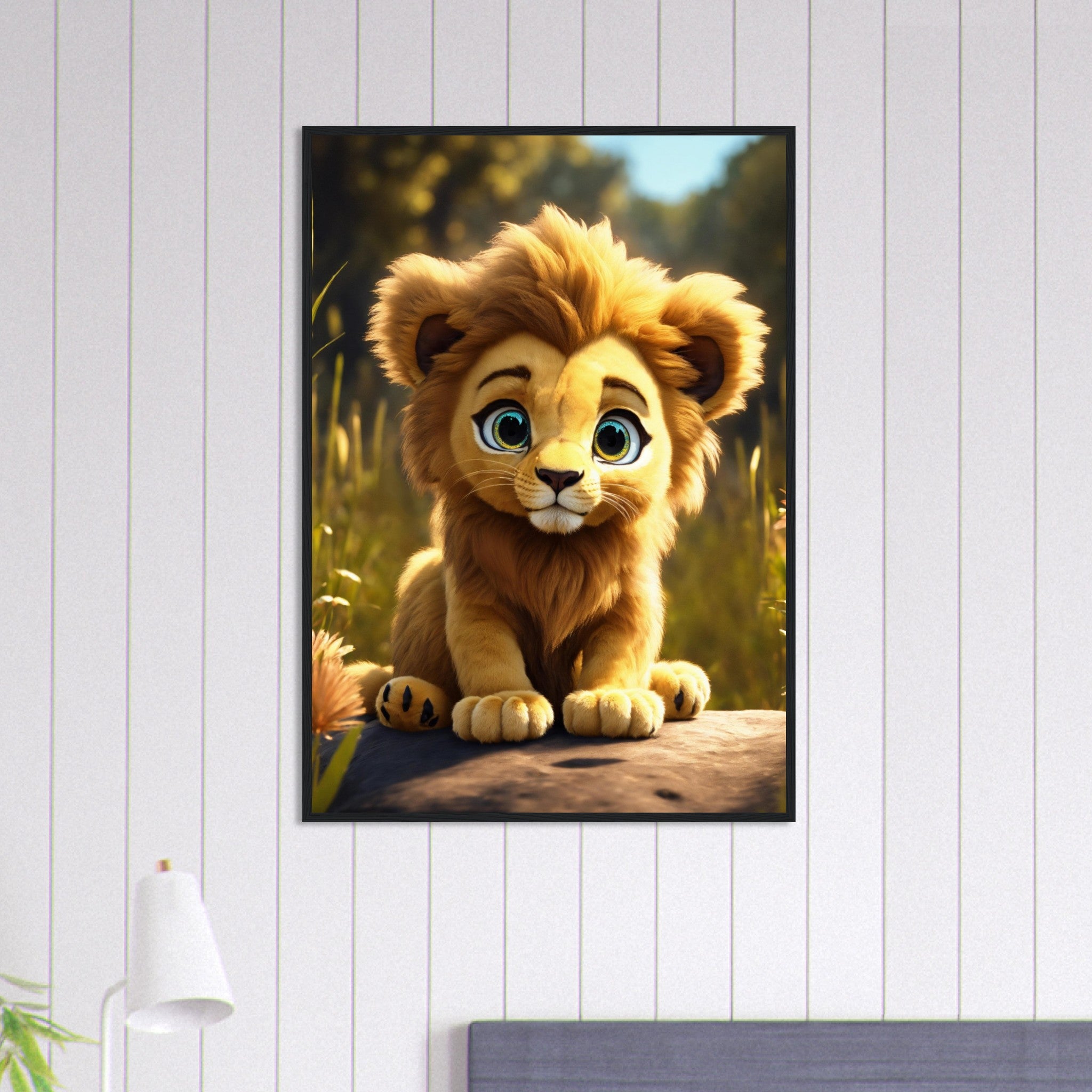 Canvanation Print Material 70x100 cm / 28x40″ Tableau Lionceau Éveil Royal