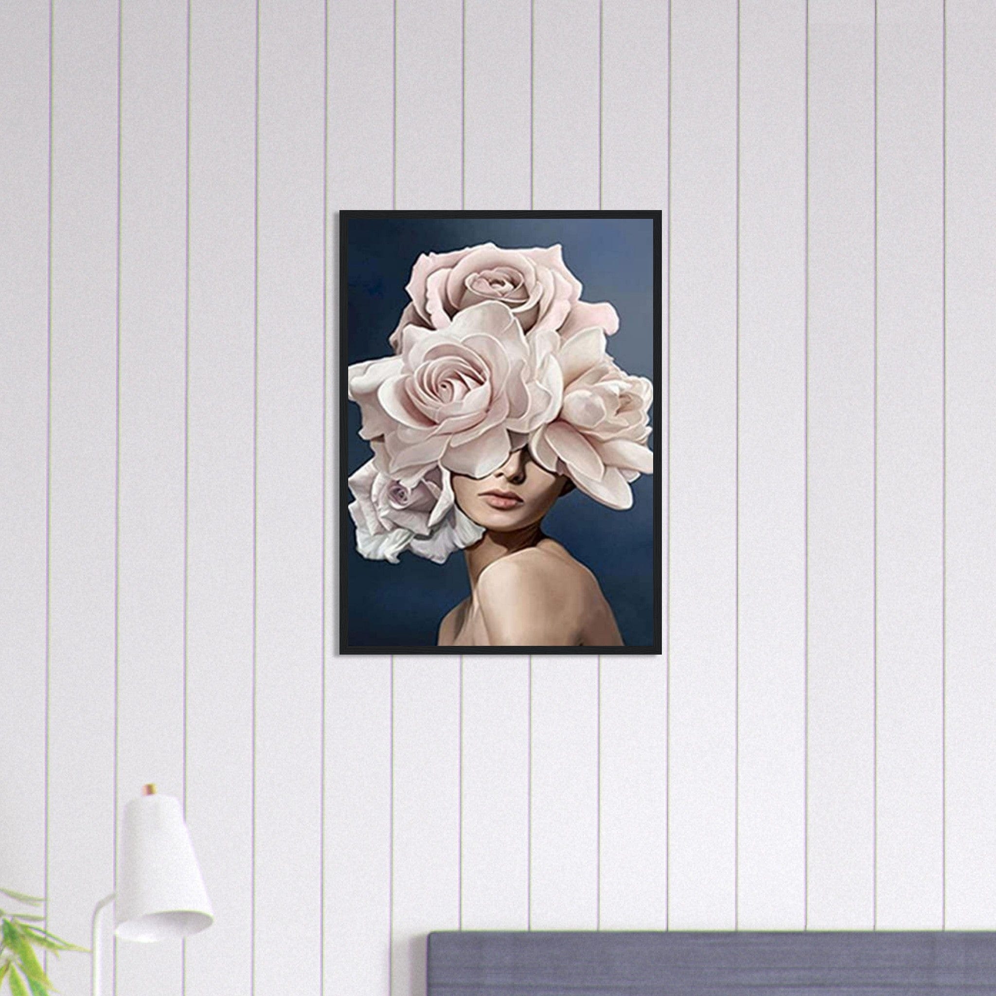 Canvanation Print Material 50x70 cm / 20x28″ Tableau Avec Des Roses Blanc