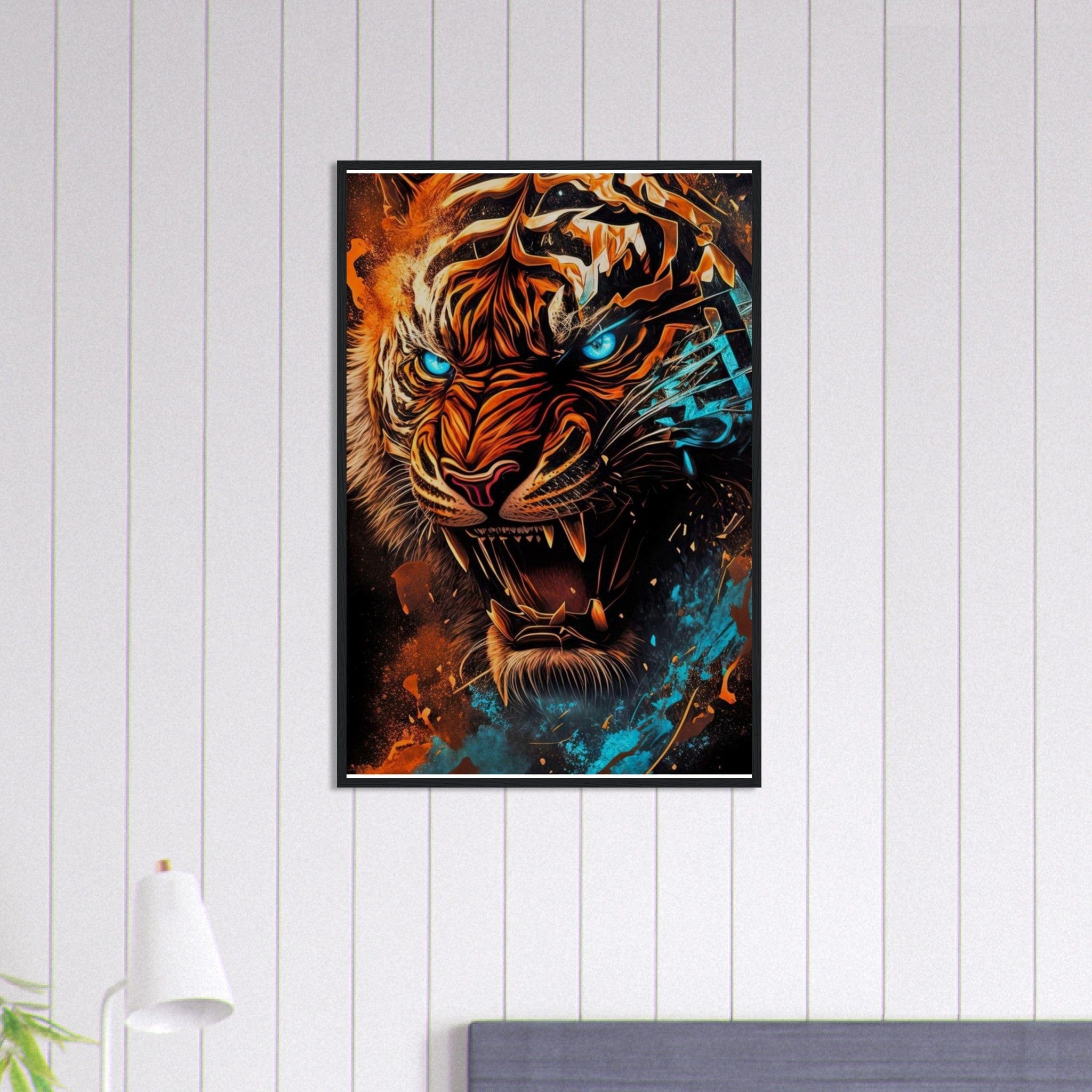 Canvanation Print Material 60x90 cm / 24x36″ Tableau Tigre qui Rugit