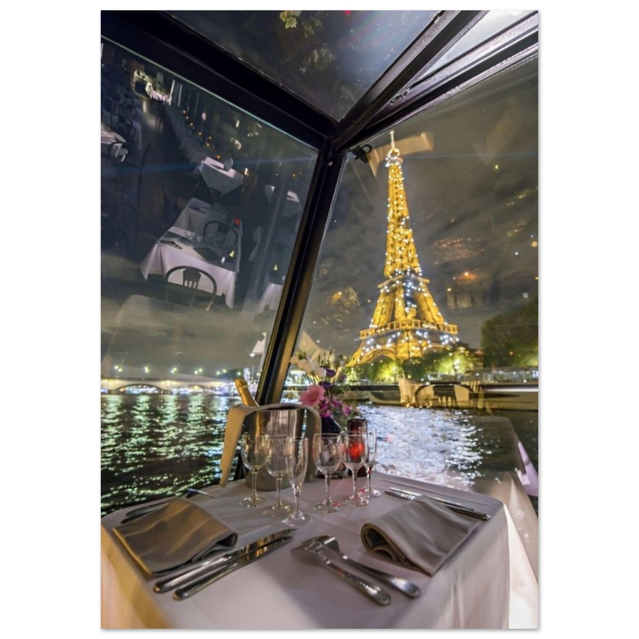 Canvanation Print Material A0 (84.1 x 118.9  cm) Tableau Tour Eiffel Bateau