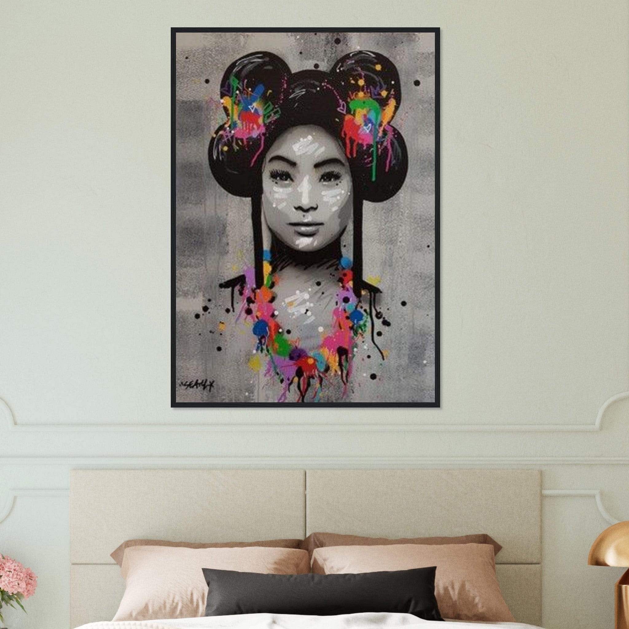 Canvanation Print Material Tableau Geisha Graffiti