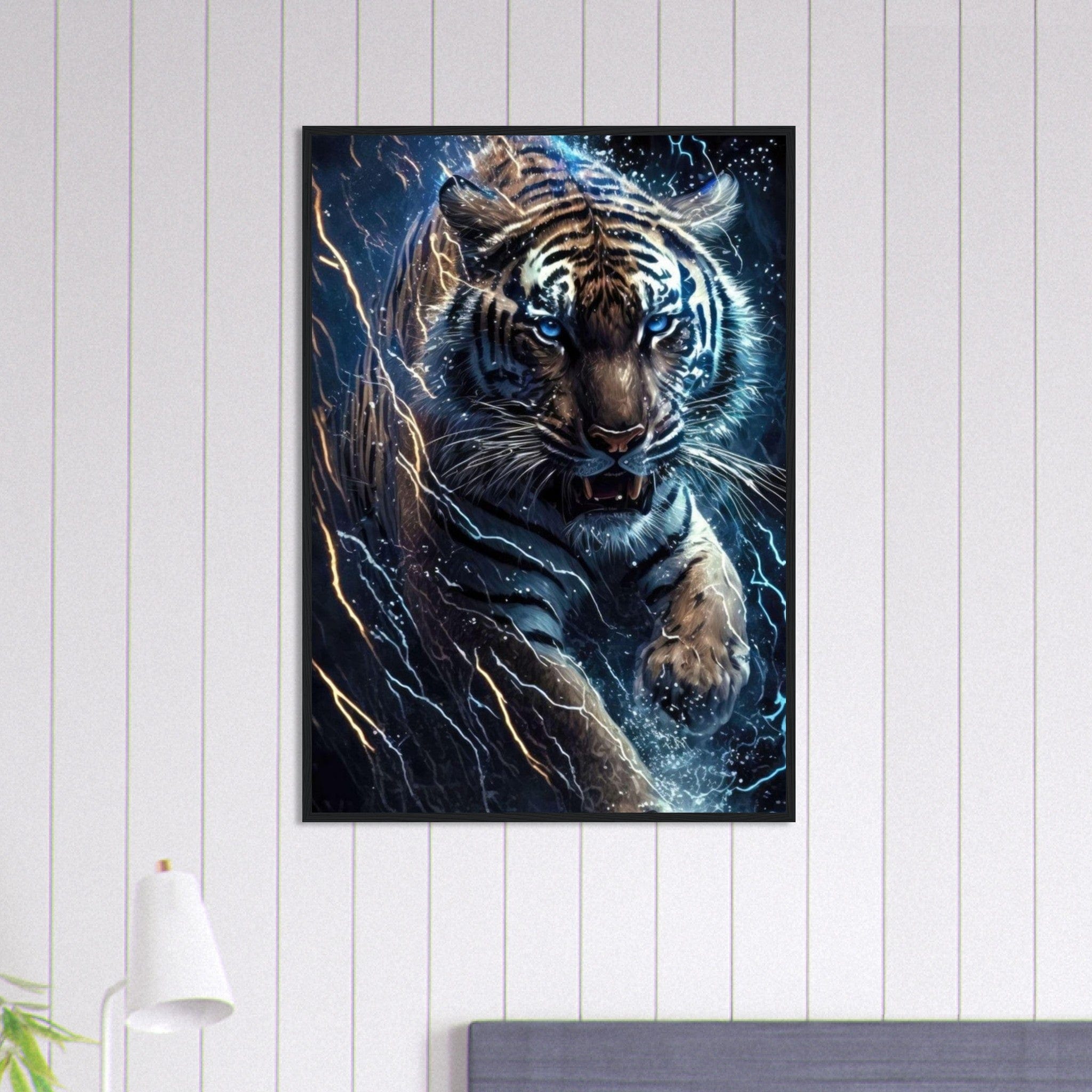 Canvanation Print Material 70x100 cm / 28x40″ Tableau Tigre Sous La Pluie