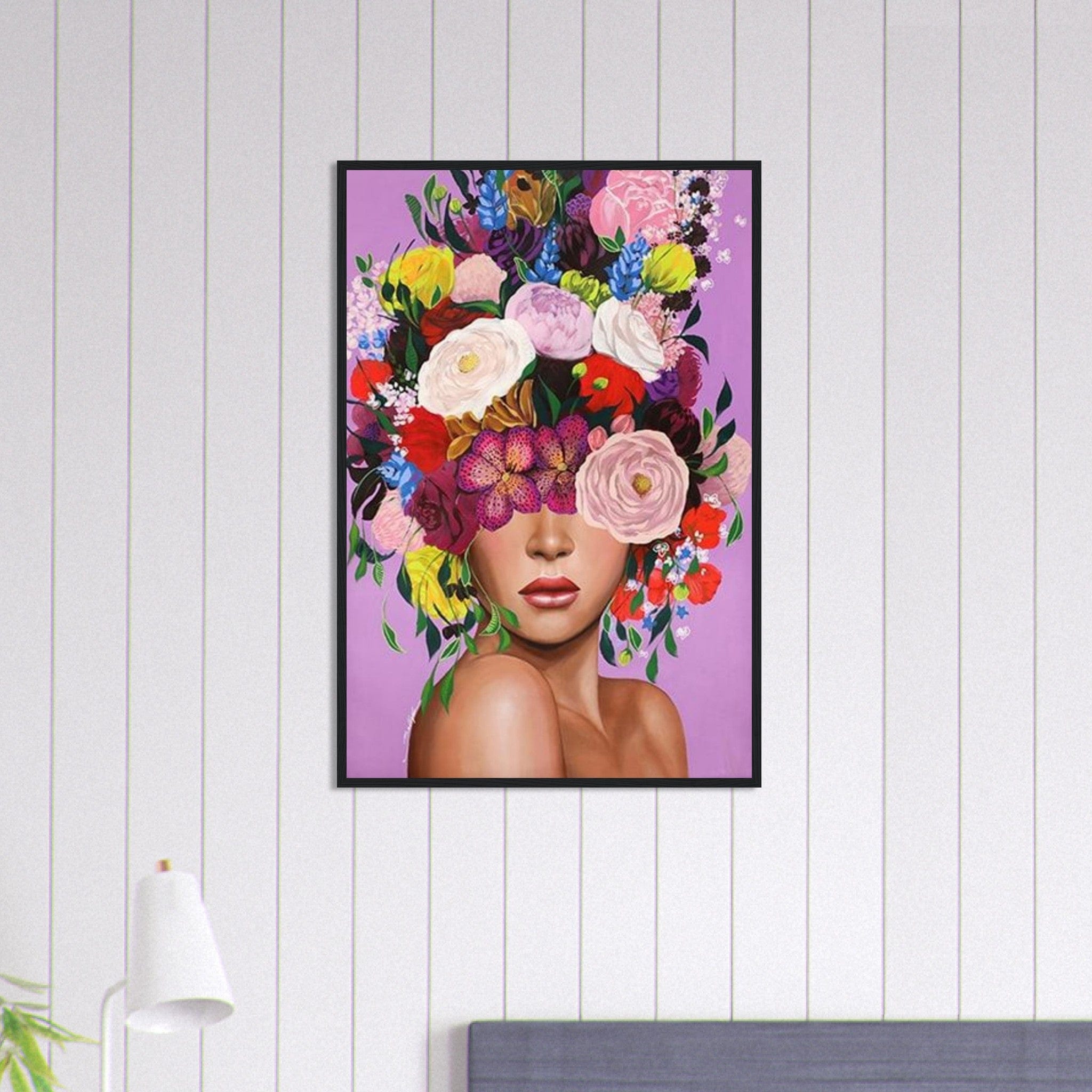 Canvanation Print Material 60x90 cm / 24x36″ Tableau Femme Fleurs Cheveux Bouquet