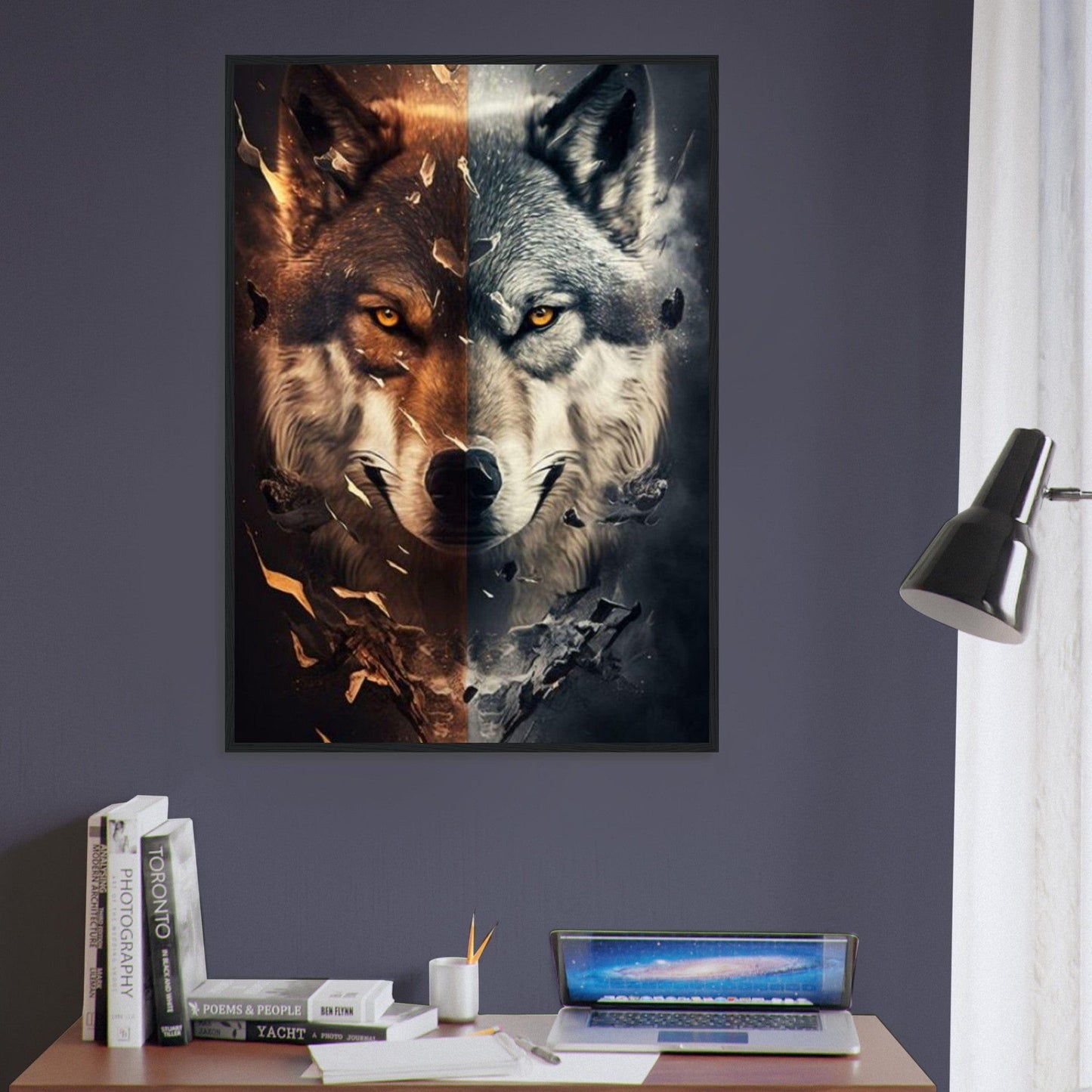 Tableau Loup Blanc Canvanation