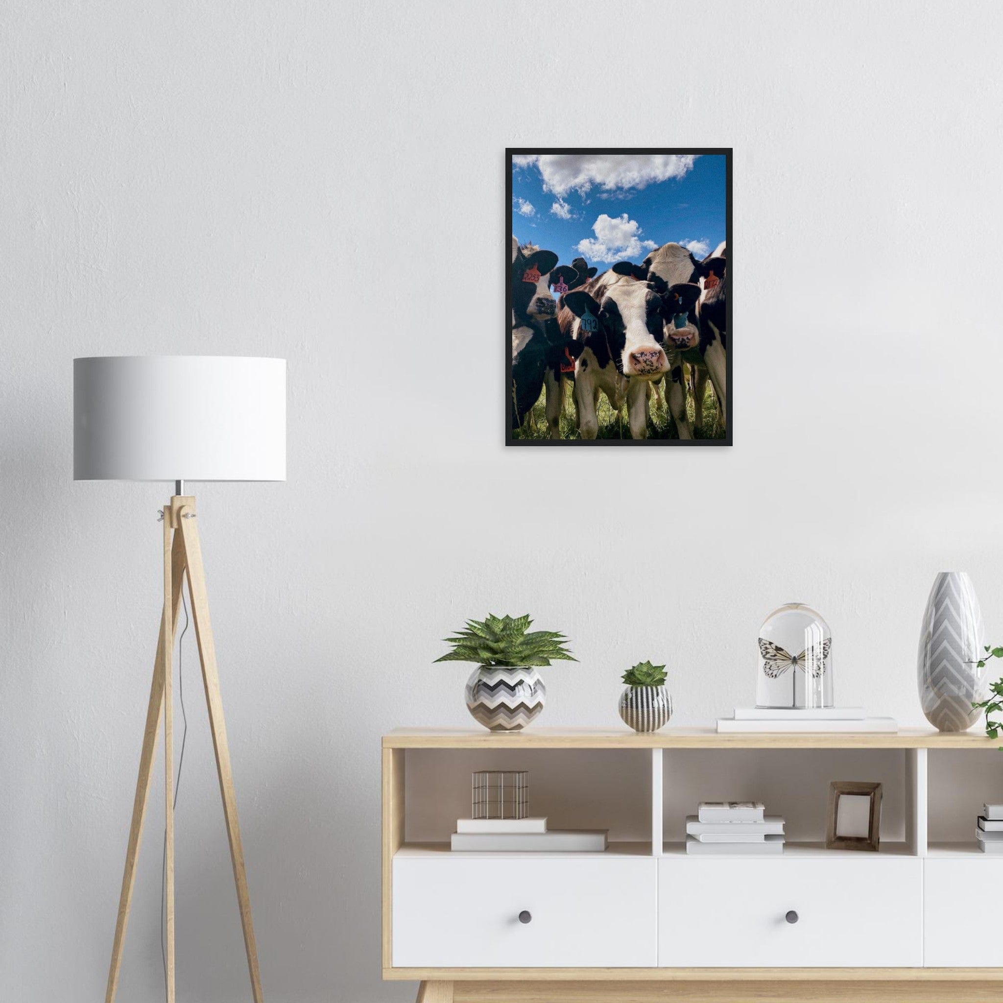 Tableau Vache Noir Et Blanc - Canvanation