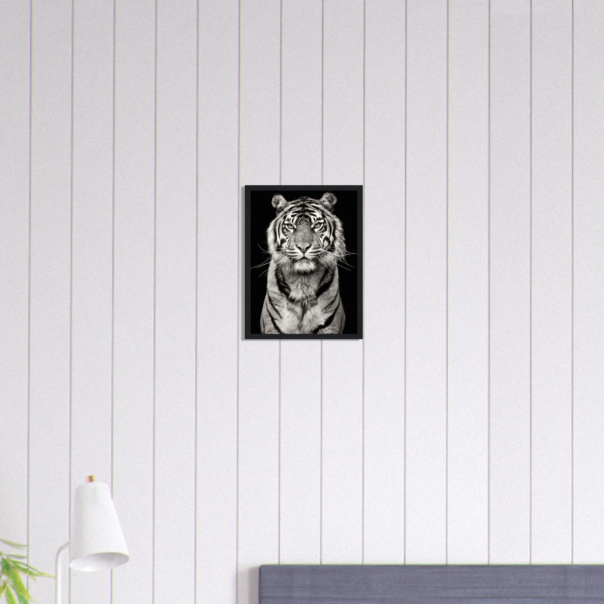 Canvanation Print Material 30x40 cm / 12x16″ Tableau Tigre Noir Et Blanc