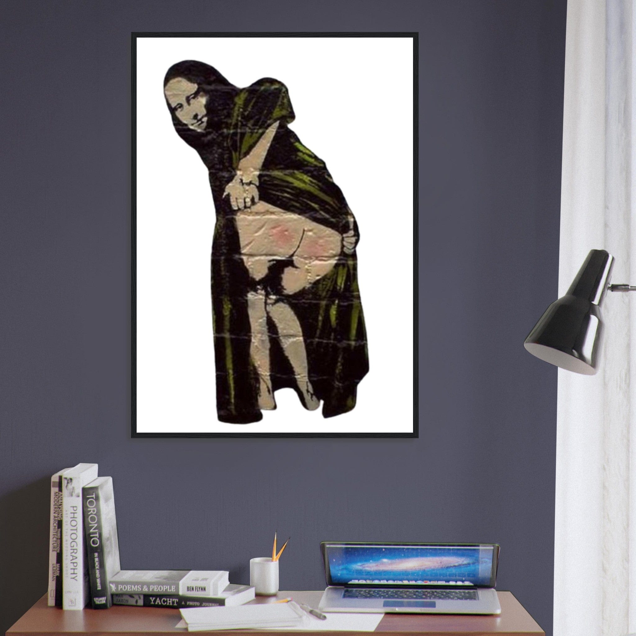 Canvanation Print Material Tableau Banksy Femme Joconde