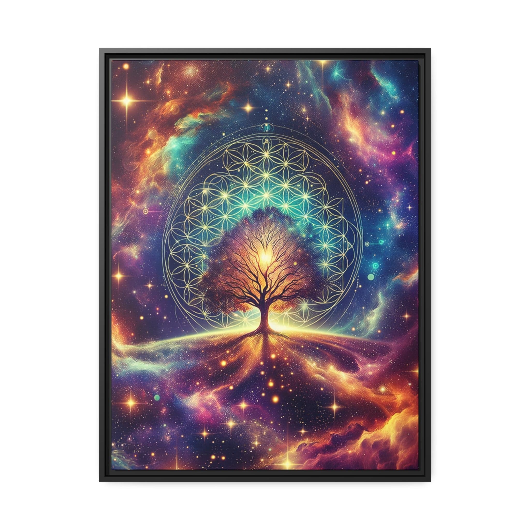 Printify Canvas 24" x 32" (Vertical) Tableau Arbre De Vie Vers Les Etoiles