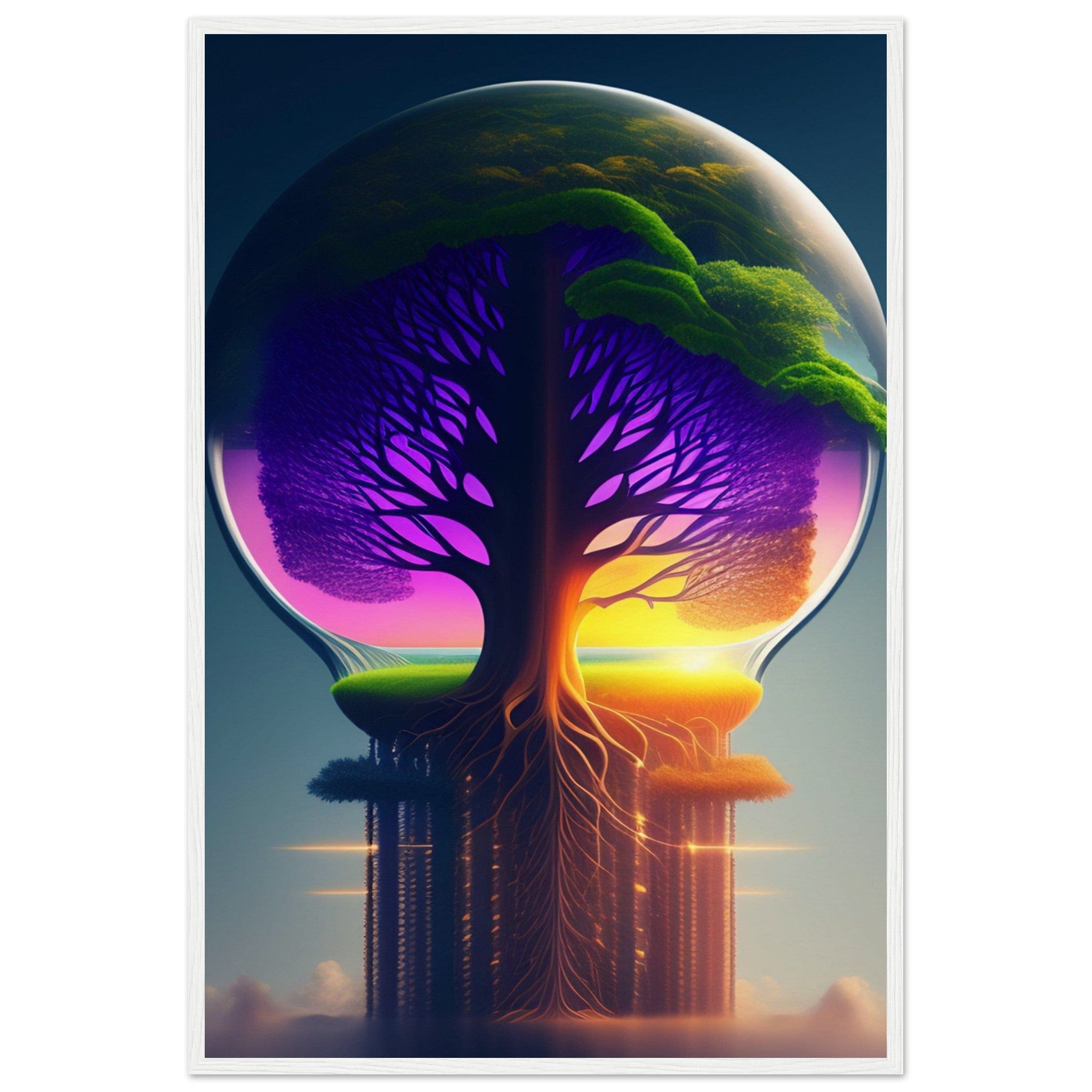 Canvanation Print Material Tableau Arbre De Vie Violet