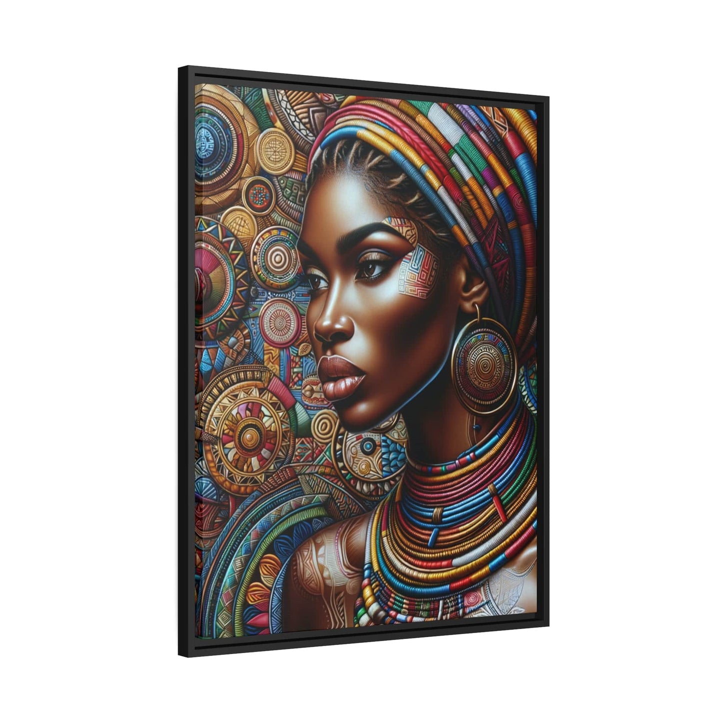 Tableau "La beauté et la force de la femme africaine : un tableau vibrant de couleurs et de culture" Canvanation