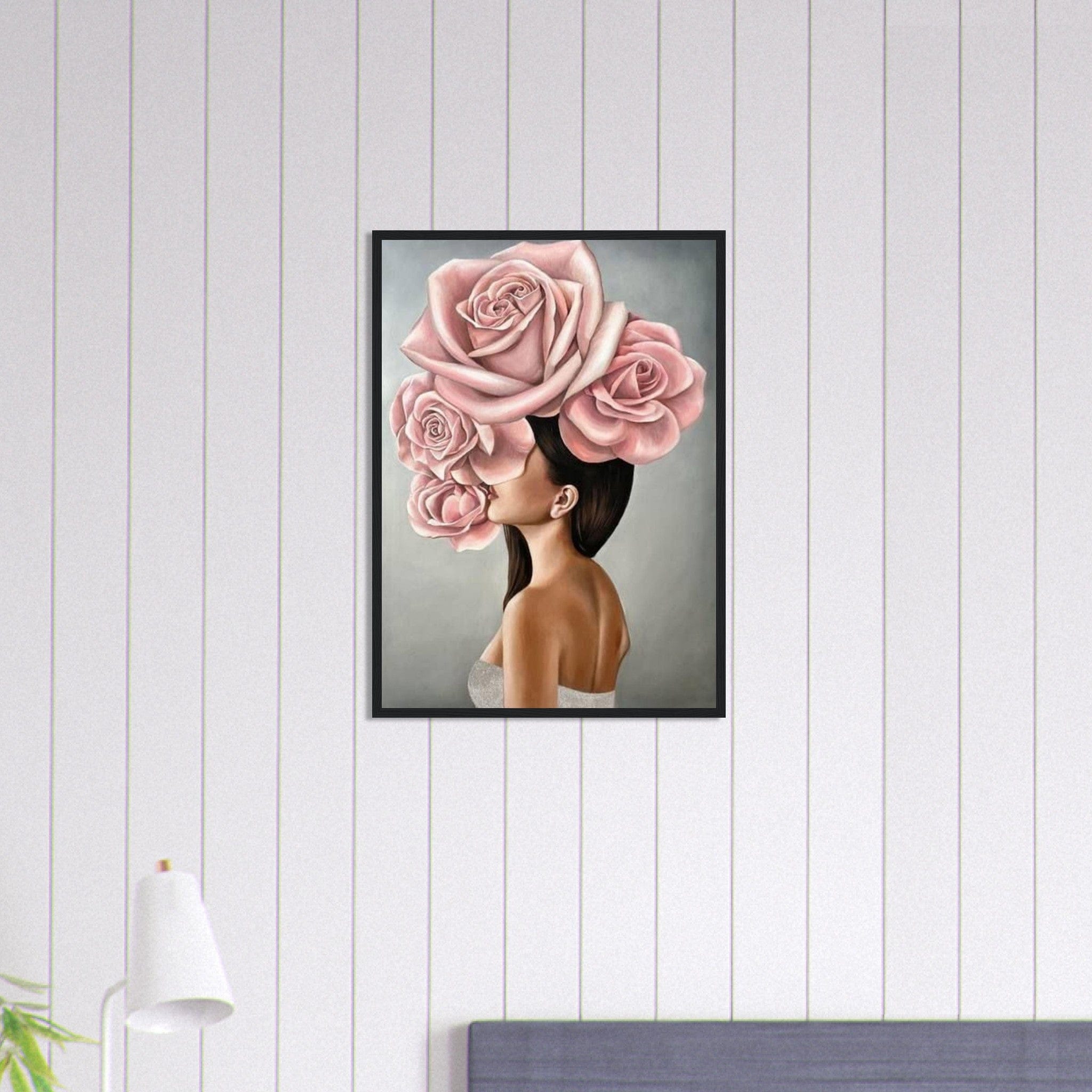 Canvanation Print Material 50x70 cm / 20x28″ Tableau Femme Fleurs Cheveux Roses