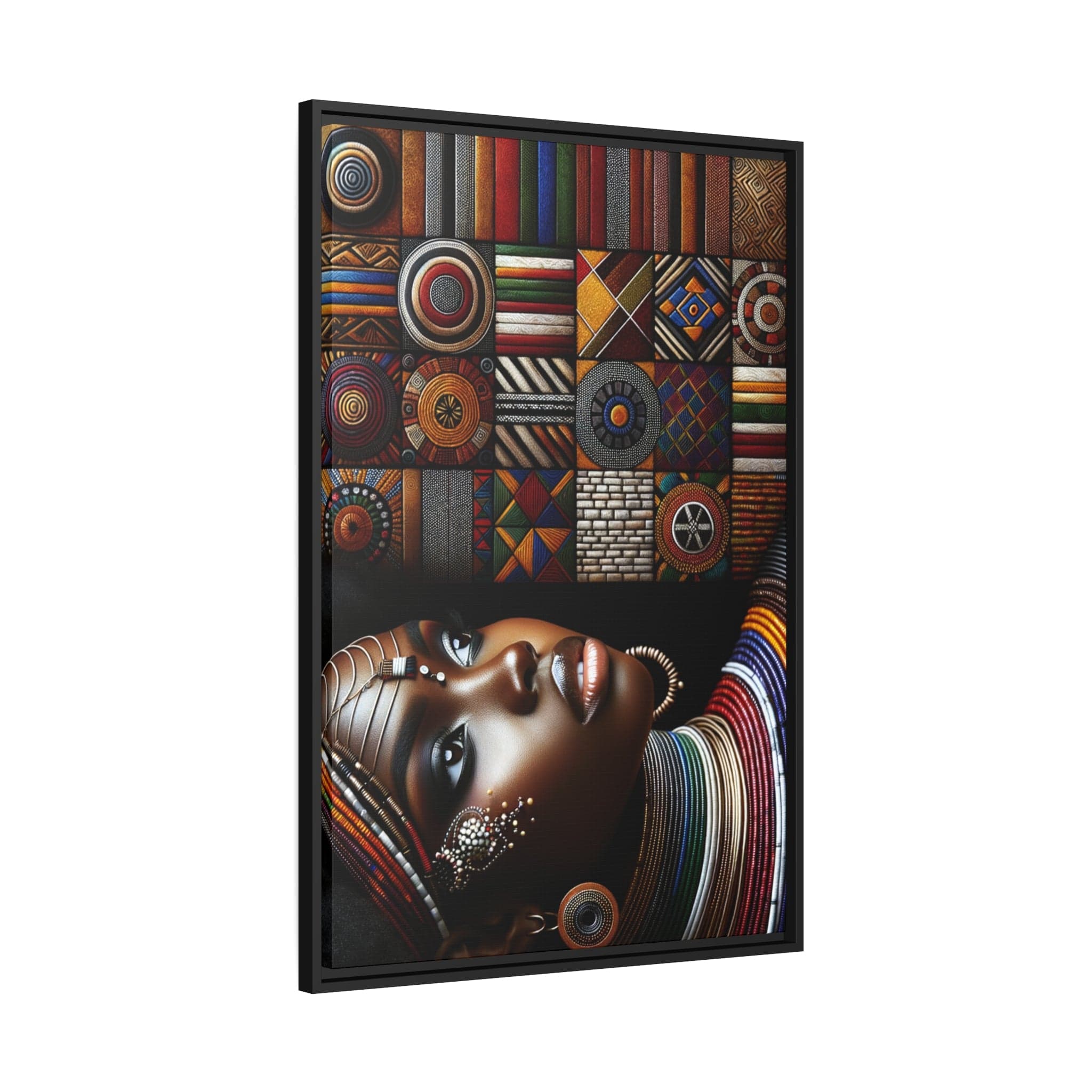 Printify Canvas Tableau "La Reine Nubienne : une représentation sublime de la beauté africaine féminine"