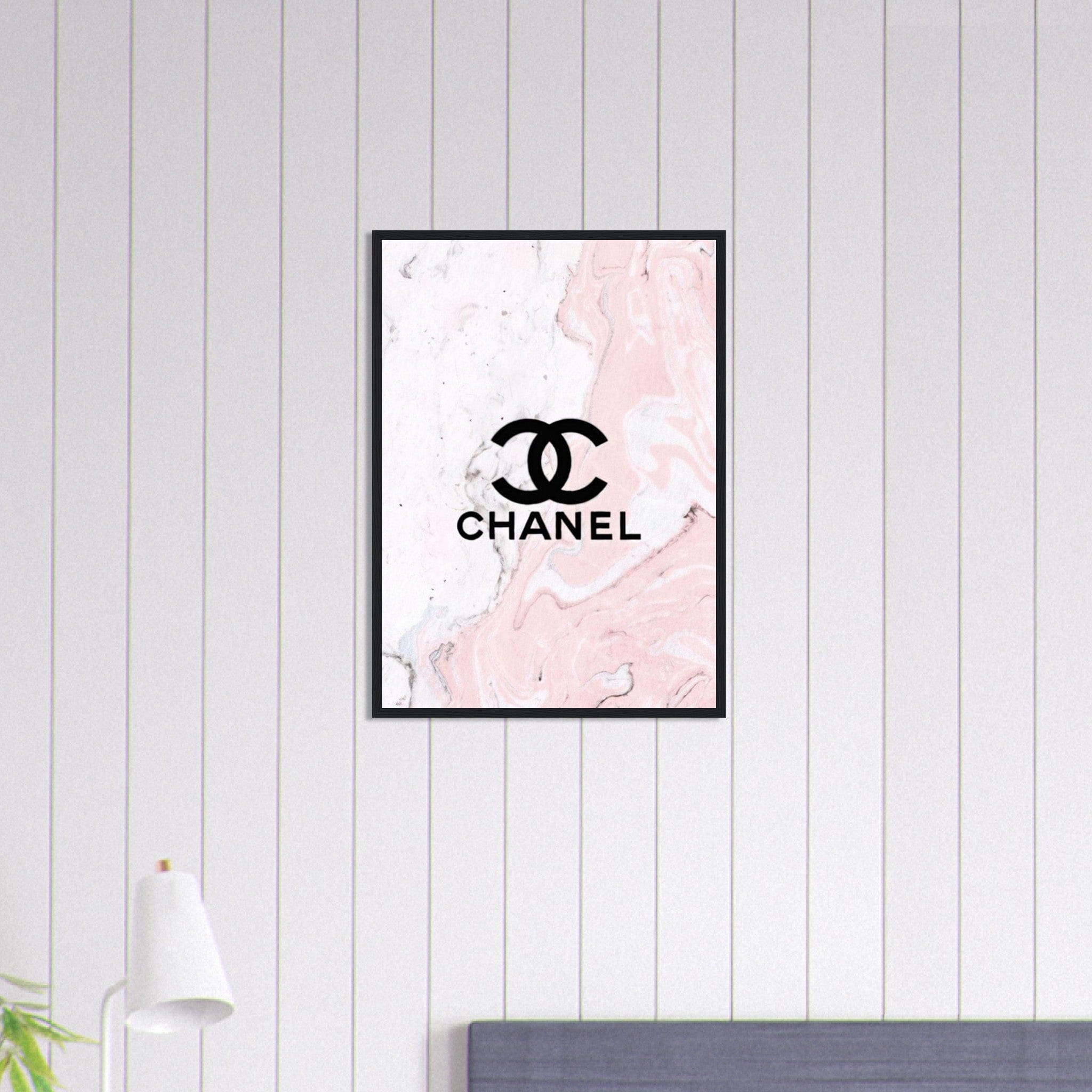 Tableau Chanel Fond Rose Peinture Canvanation