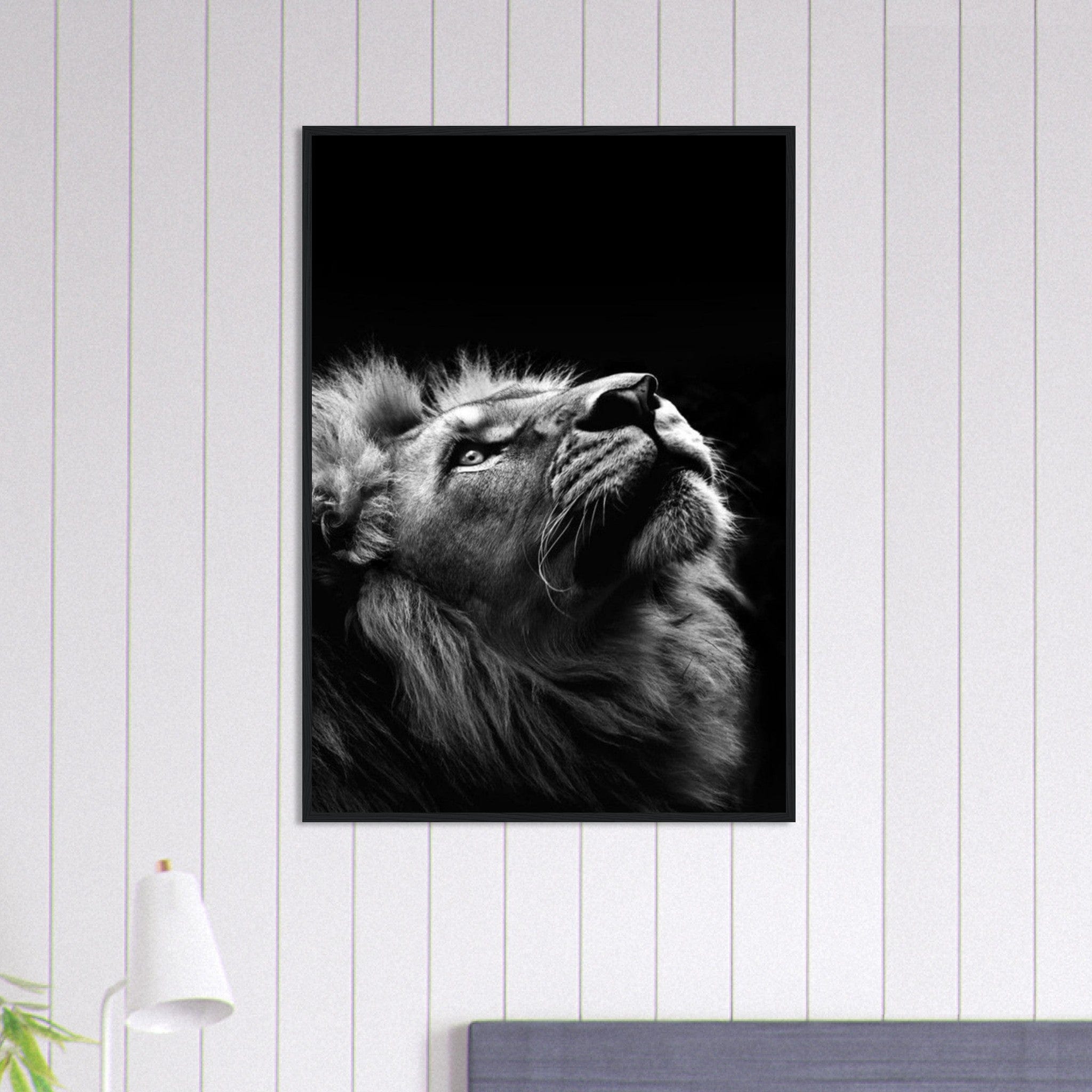 Canvanation Print Material 70x100 cm / 28x40″ Tableau Lion Art Noir