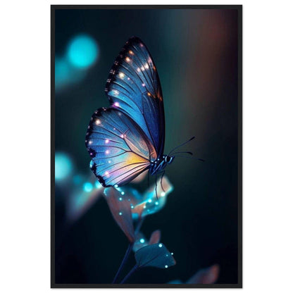 Tableau Papillon Bleu Nuit - Canvanation