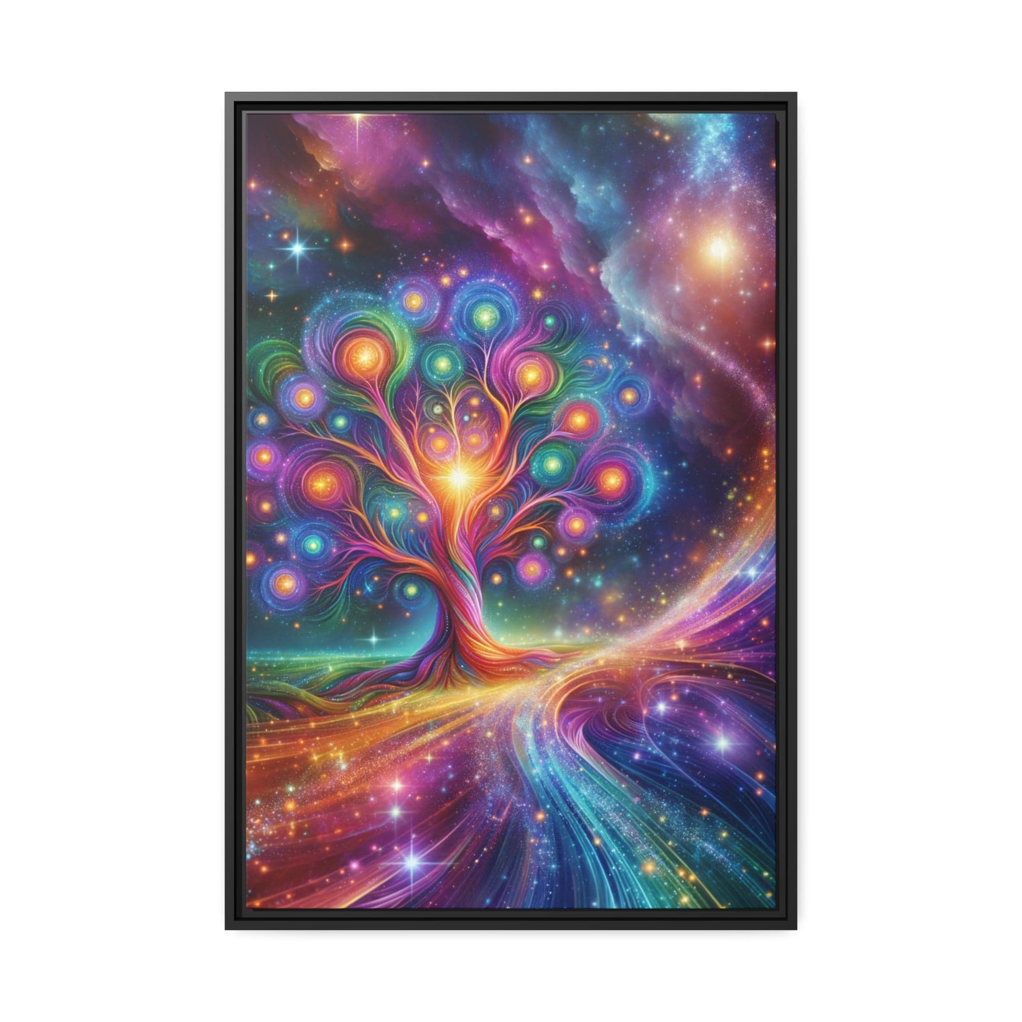 Printify Canvas 24″ x 36″ (Vertical) Tableau Arbre De Vie Univers Riche