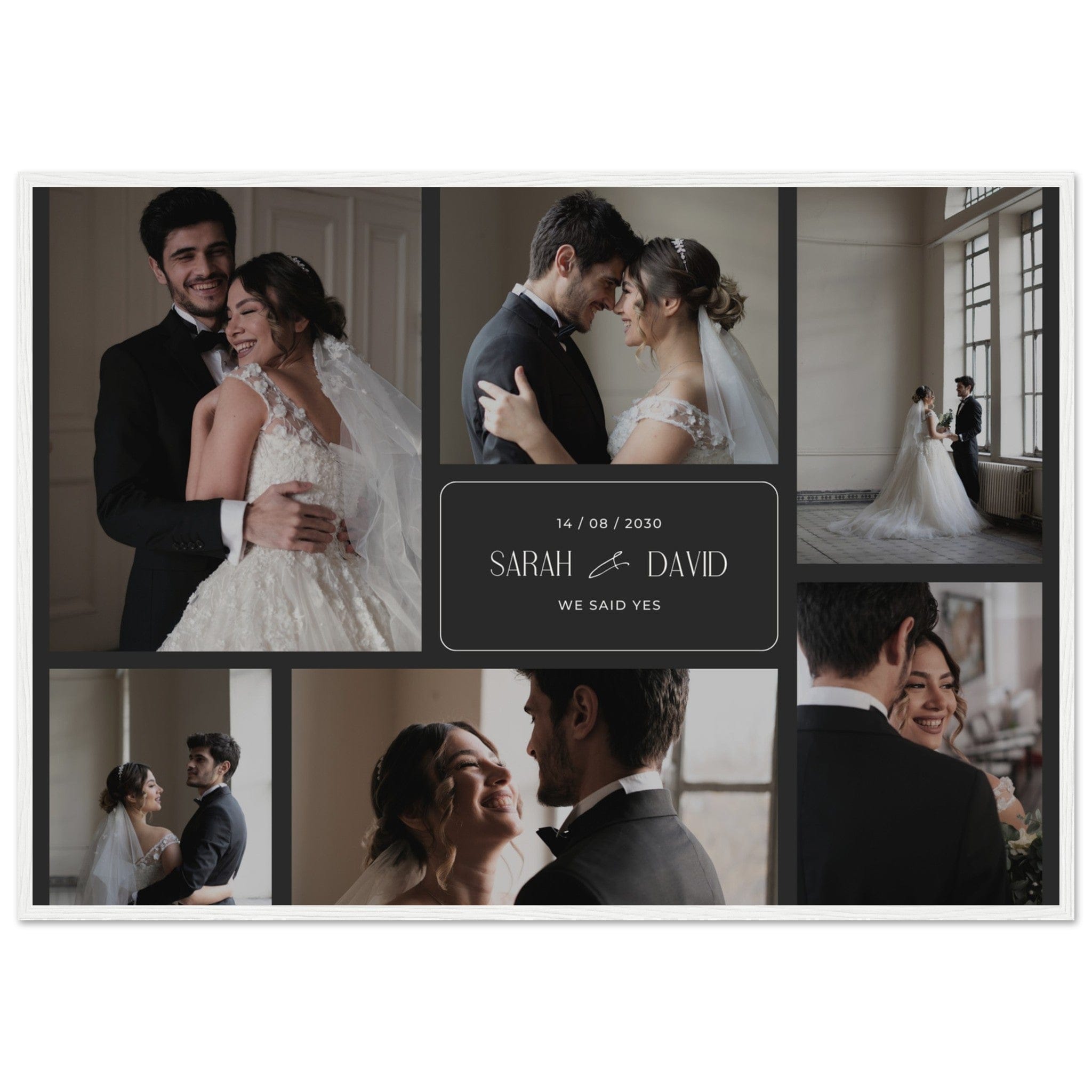 Canvanation Print Material 70x100 cm / 28x40″ / Blanc Pele Mele Photos Mariage Noir