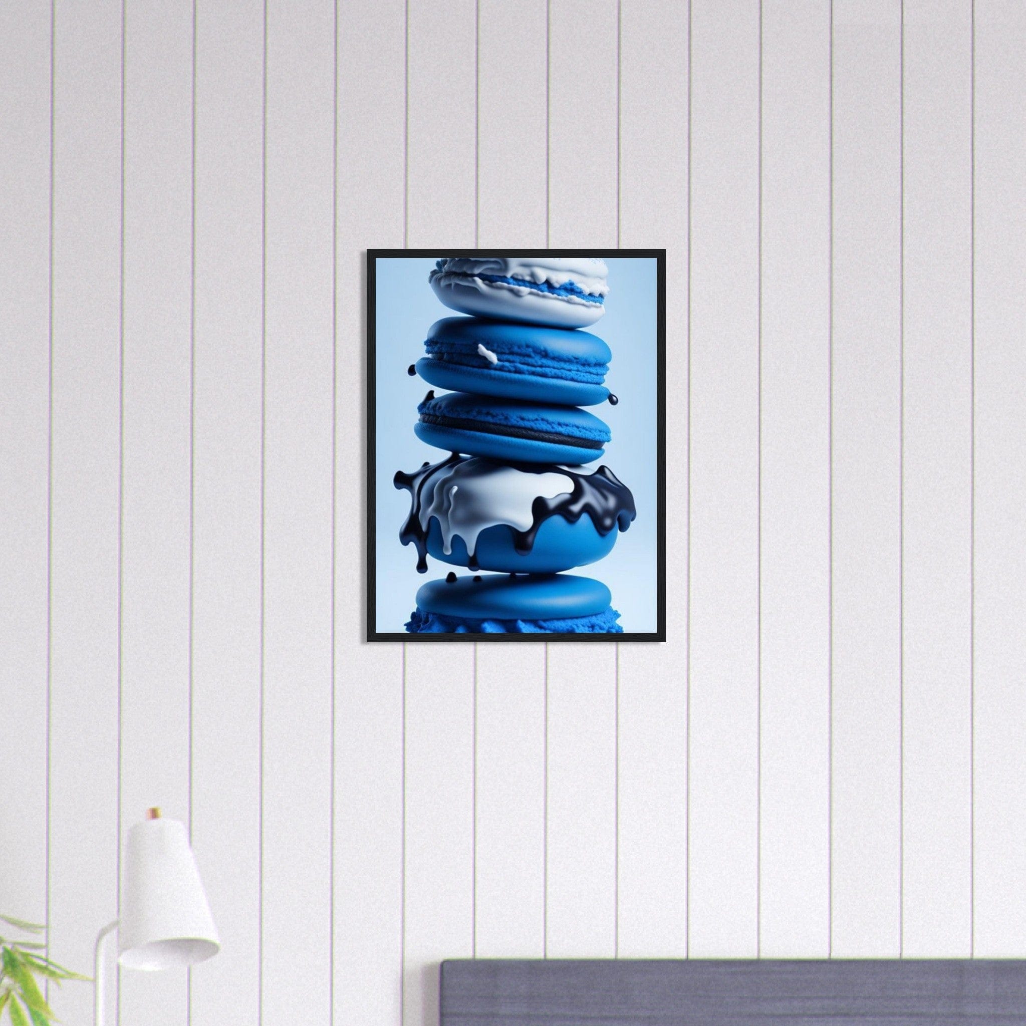 Canvanation Print Material 45x60 cm / 18x24″ Tableau Cuisine Macaron Bleu