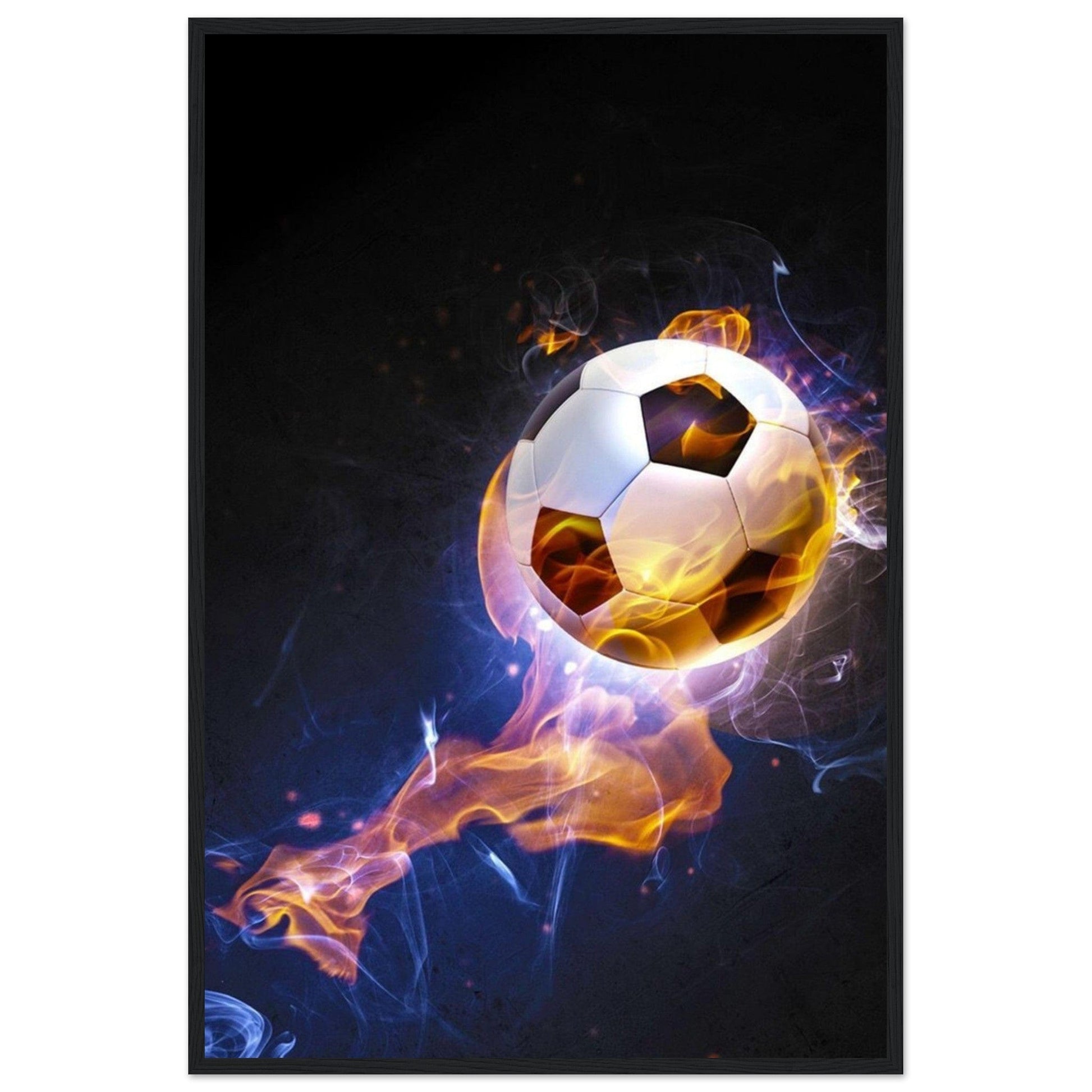 Tableau Football Illustration Feu - Canvanation