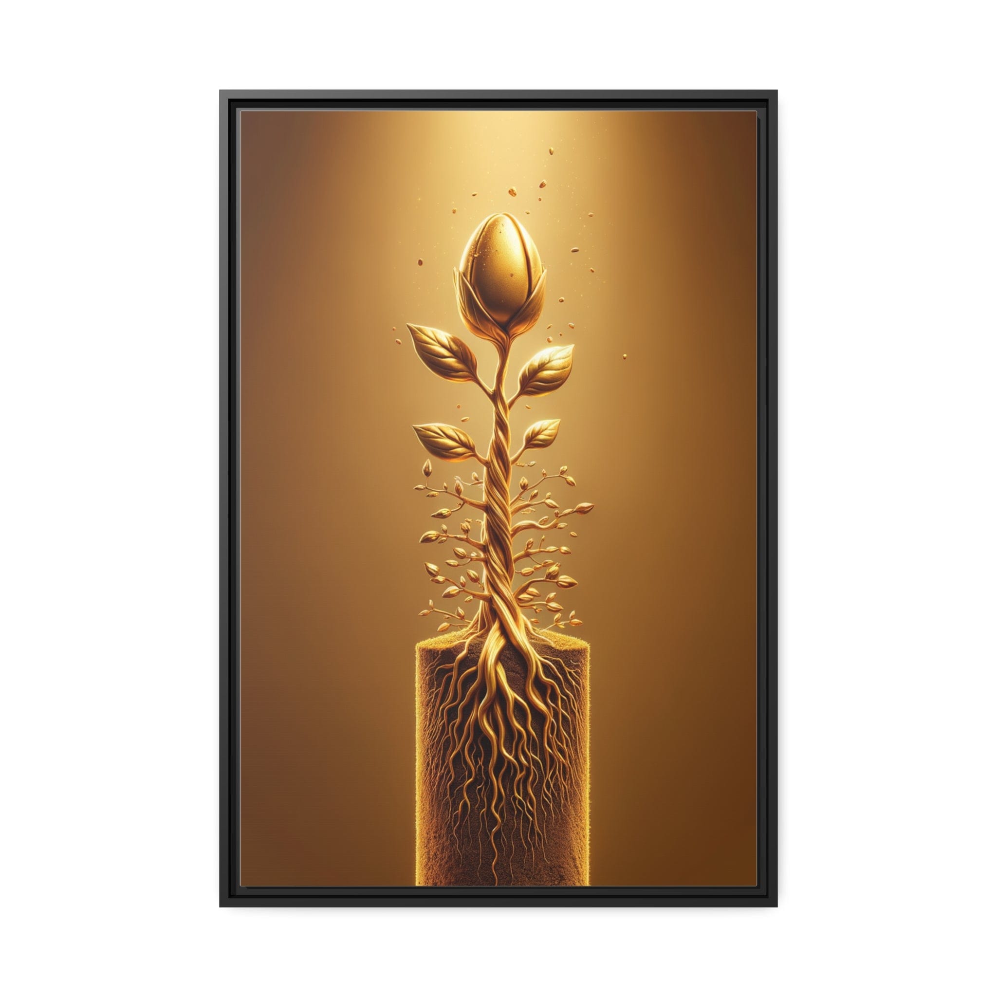 Printify Canvas 61.00 Cm″ x 91.40 Cm″ (Vertical) Tableau L'Arbre de Vie éclatant d'or