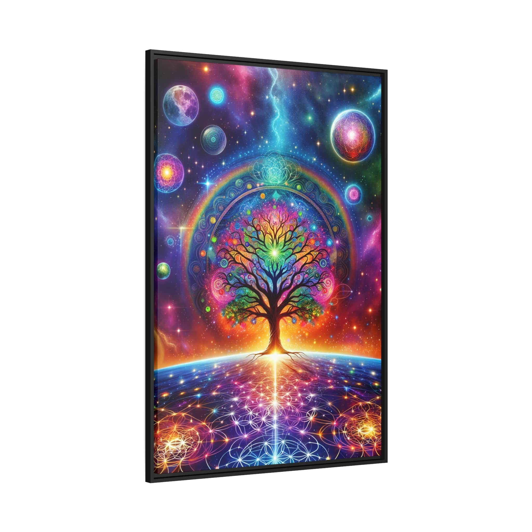 Printify Canvas Tableau Arbre De Vie Et Les Galaxies