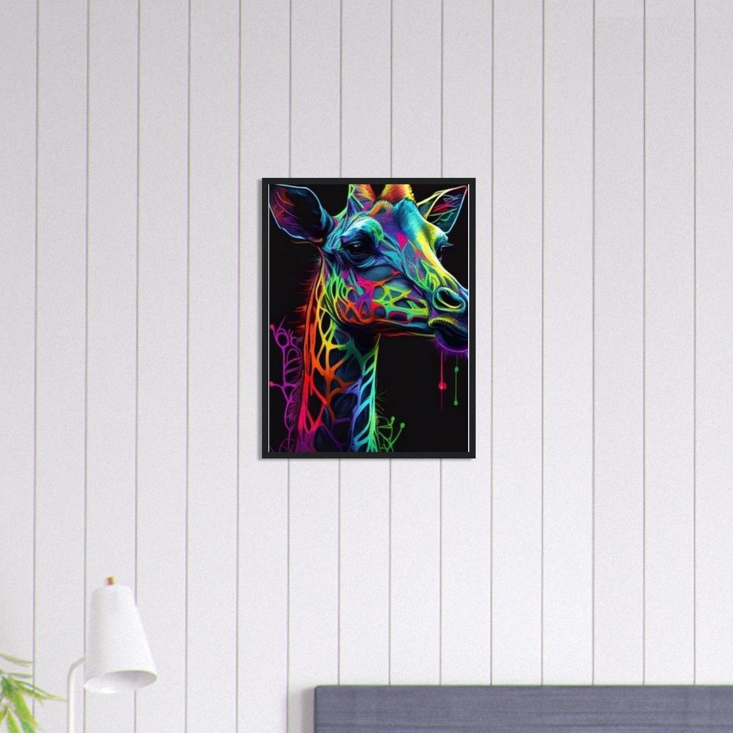 Tableau Girafe Multicolore Canvanation