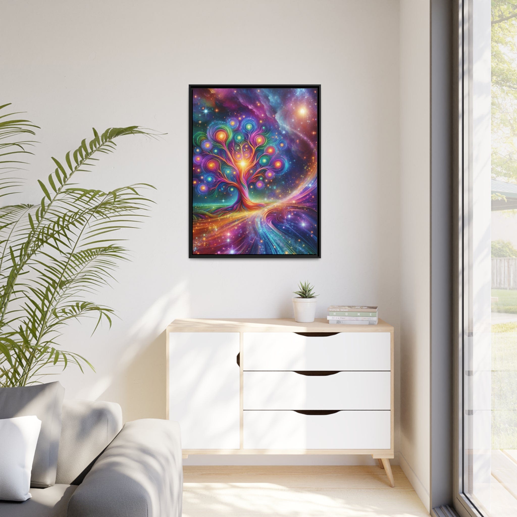 Printify Canvas Tableau Arbre De Vie Univers Riche