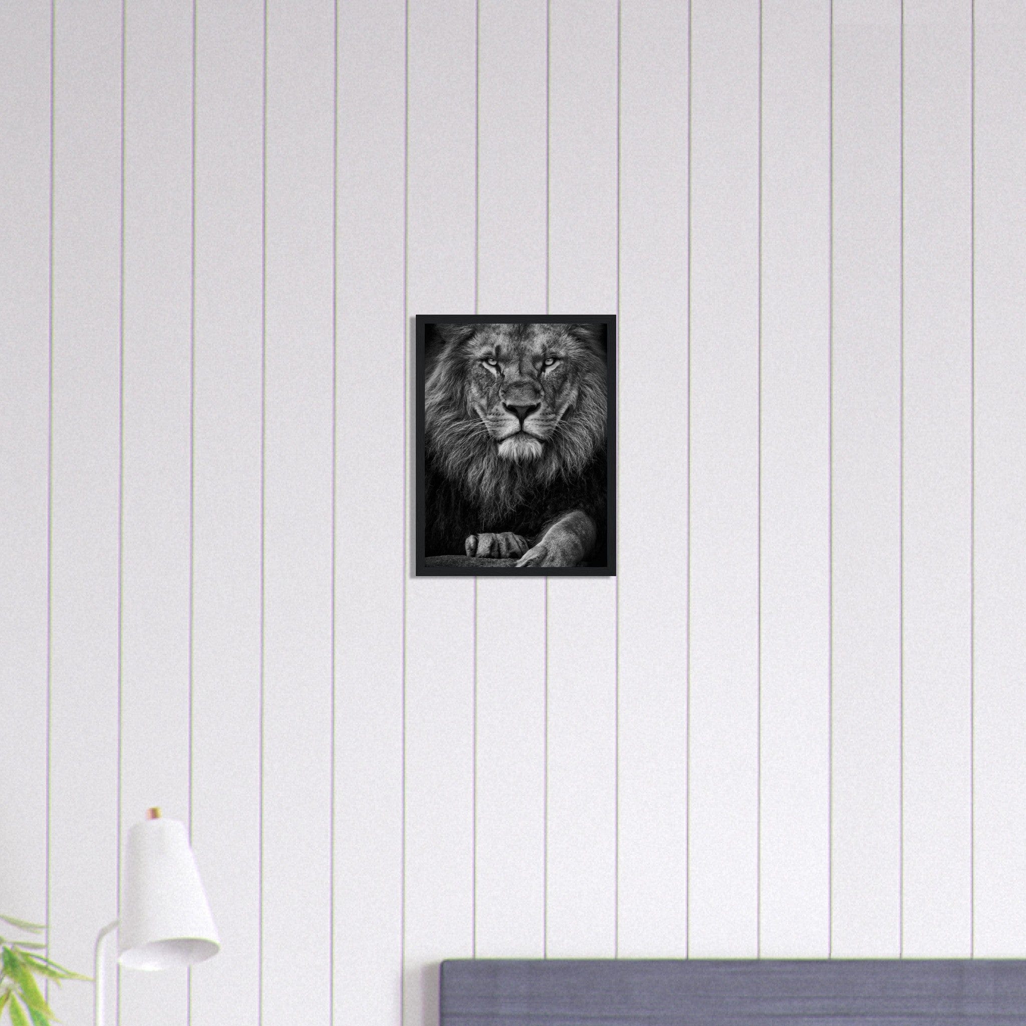 Canvanation Print Material 30x40 cm / 12x16″ Tableau Lion Noir Et Blanc