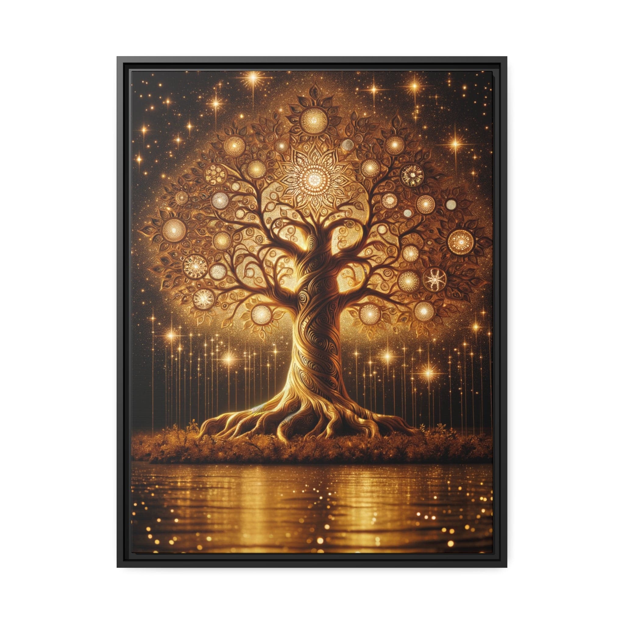 Printify Canvas 24" x 32" (Vertical) Tableau Arbre De Vie À La Lumière Du Soleil