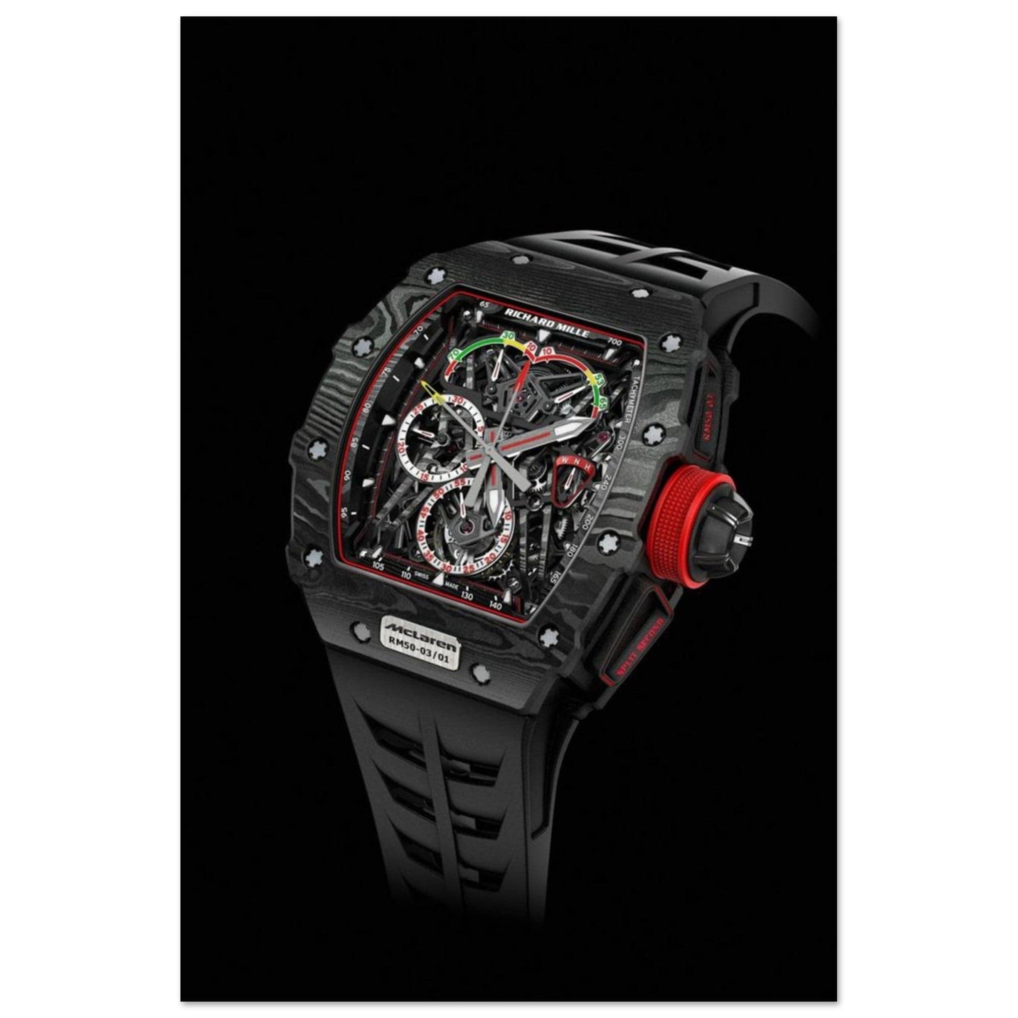 Canvanation Print Material 60x90 cm / 24x36″ Poster Richard Mille Montre Noir