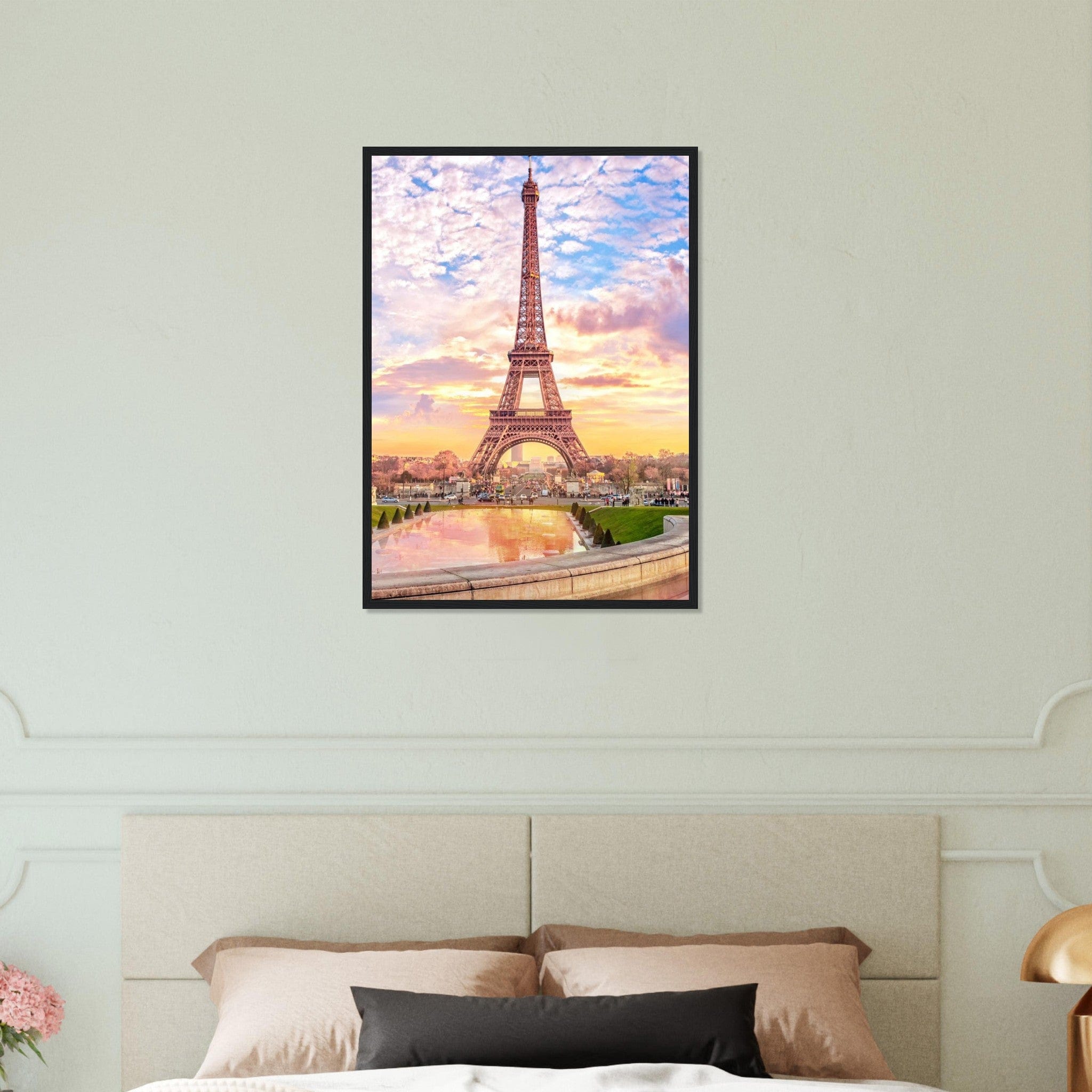 Canvanation Print Material 50x70 cm / 20x28″ Tableau Paris Tour Eiffel Ensoleillé