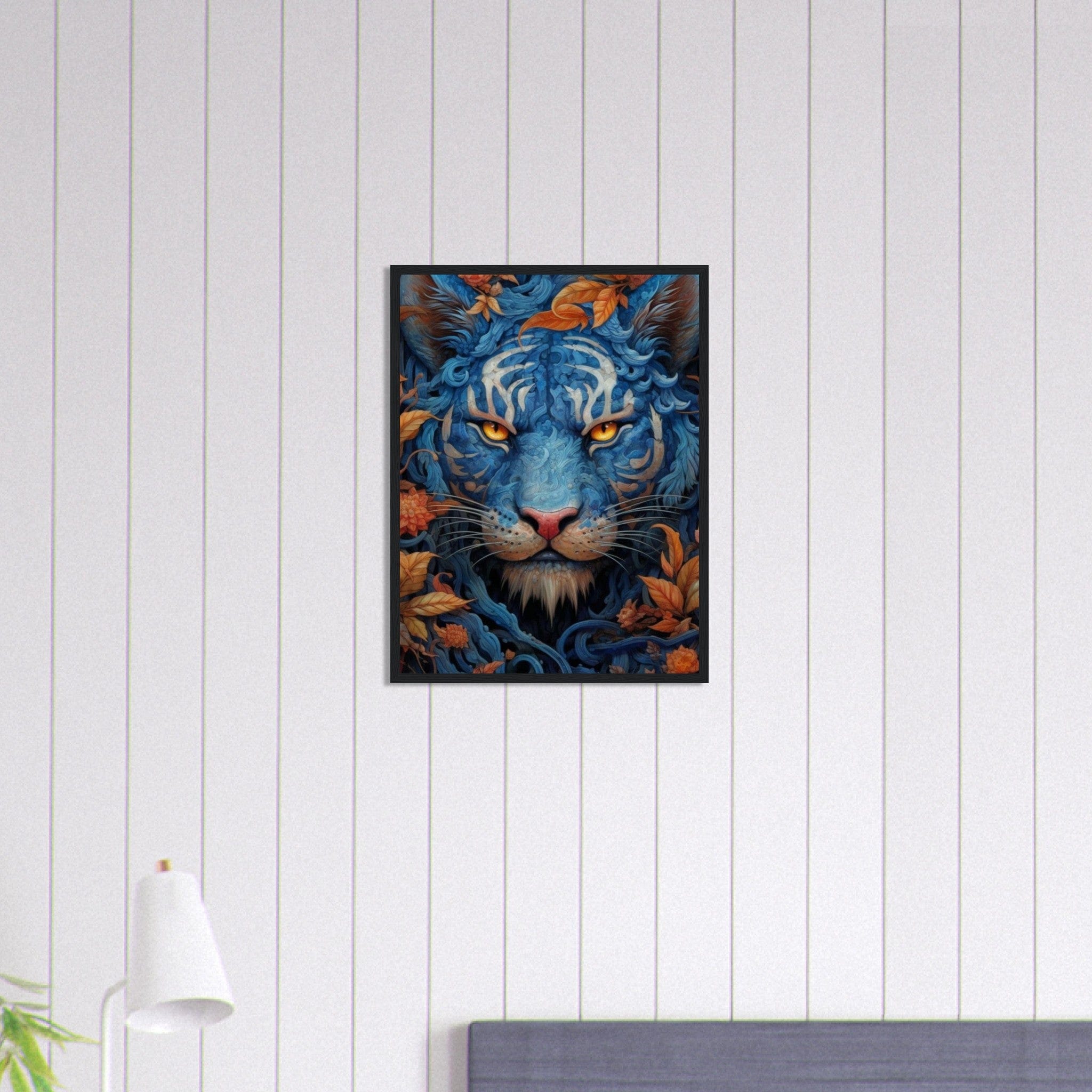 Canvanation Print Material 45x60 cm / 18x24″ Tableau Tigre Bleu