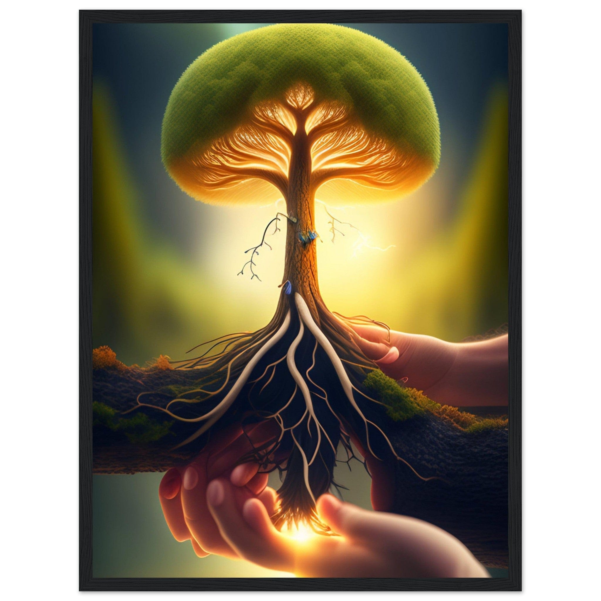 Canvanation Print Material 45x60 cm / 18x24″ Tableau Arbre De Vie Mains