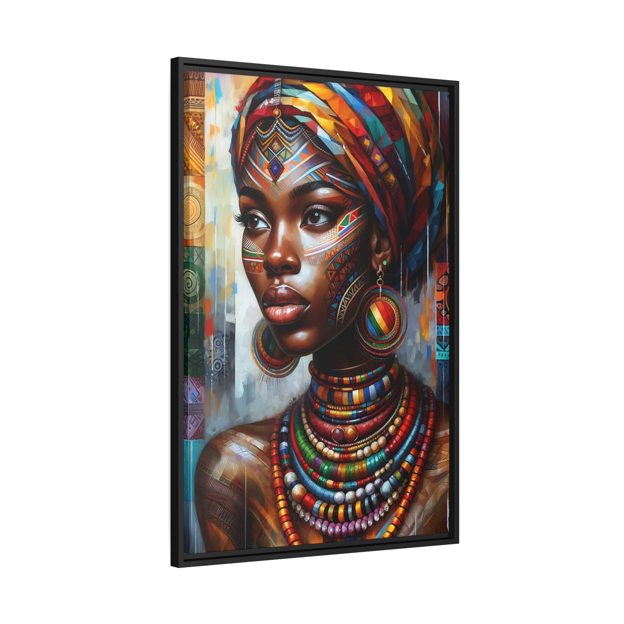 Printify Canvas Tableau "Portrait de la grâce féminine africaine : célébration de la beauté et de la puissance"