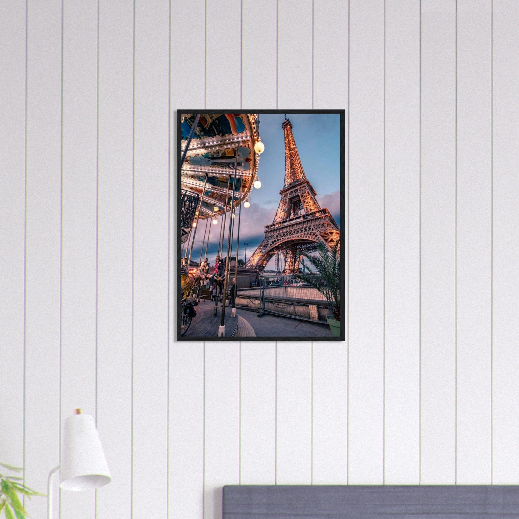 Canvanation Print Material 50x70 cm / 20x28″ Tableau Paris Roue Tour Eiffel