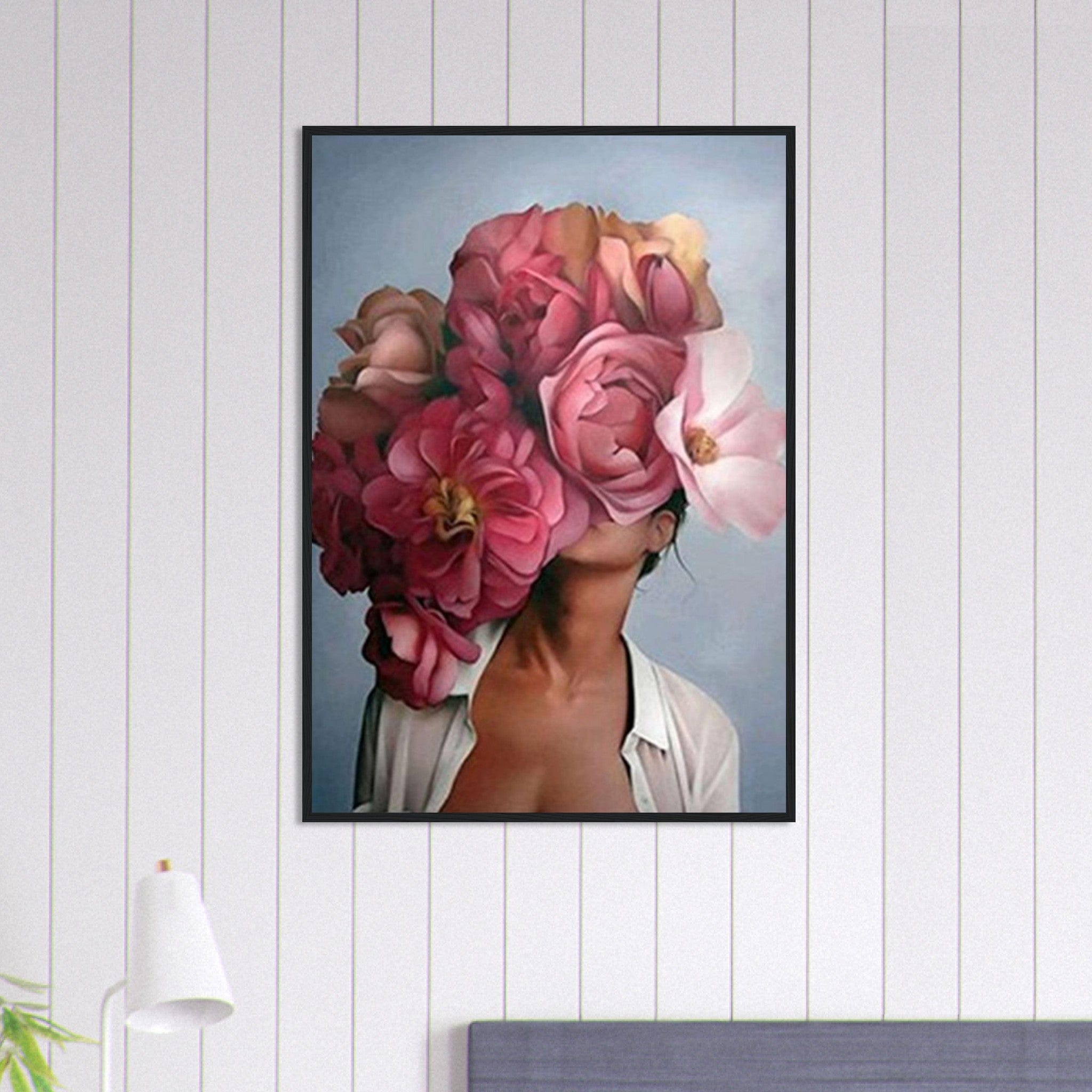 Canvanation Print Material 70x100 cm / 28x40″ Tableau Femme Fleurs Cheveux Rouge