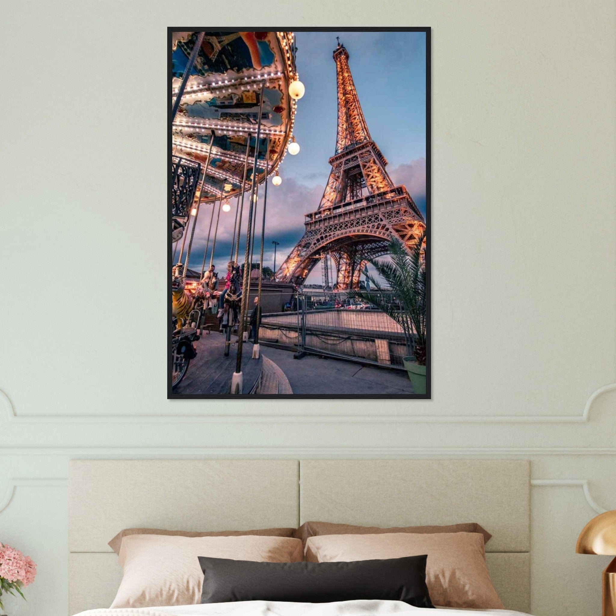 Canvanation Print Material Tableau Paris Roue Tour Eiffel